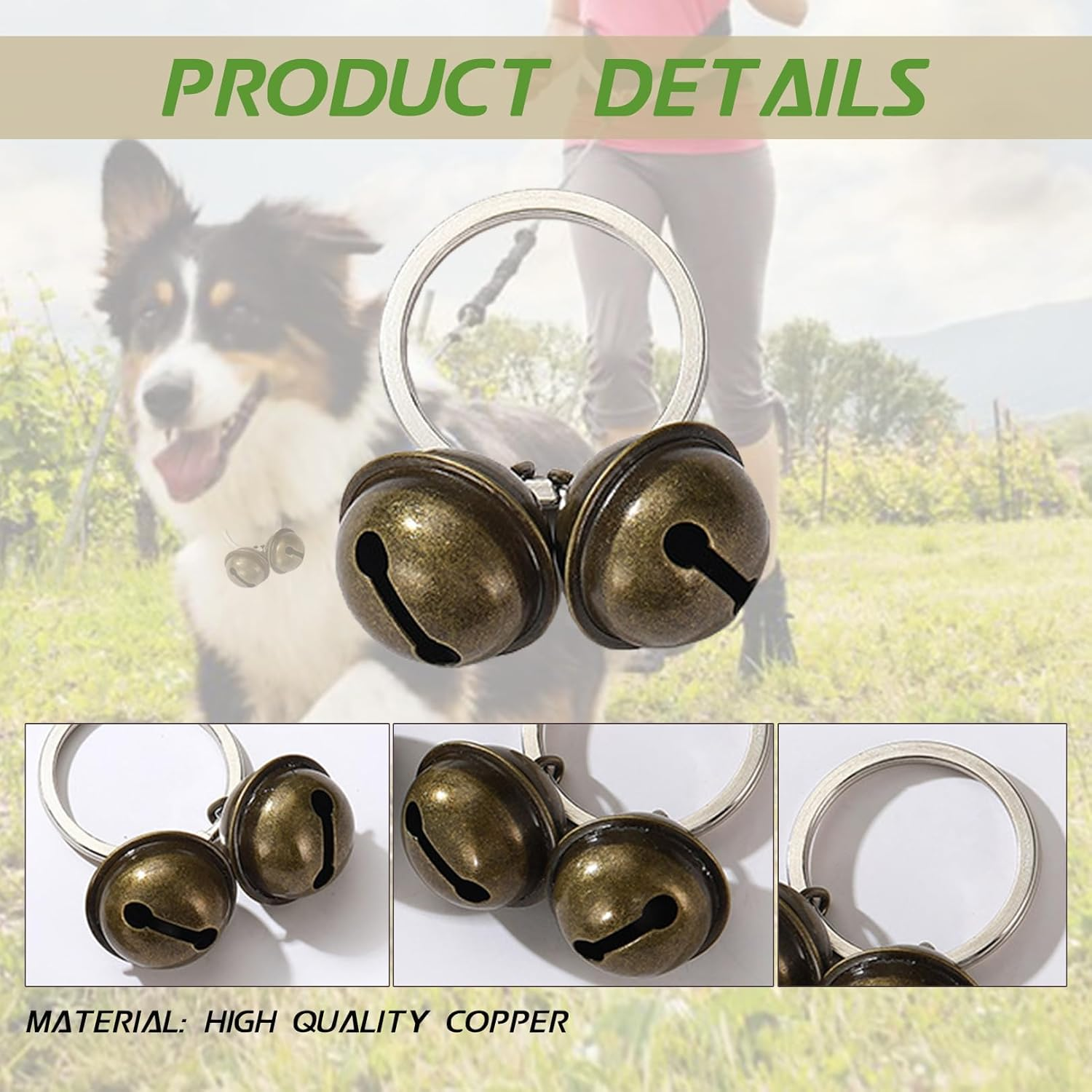 3 Sets of Bells, Bells, Loud Cats Dog Bells, Pet Tracker Bells, Dog Bells, Collar, Dog Collar Bells, for Collar Tracker, Pets, Bells, Collar, Pendant Bells Training image number 4