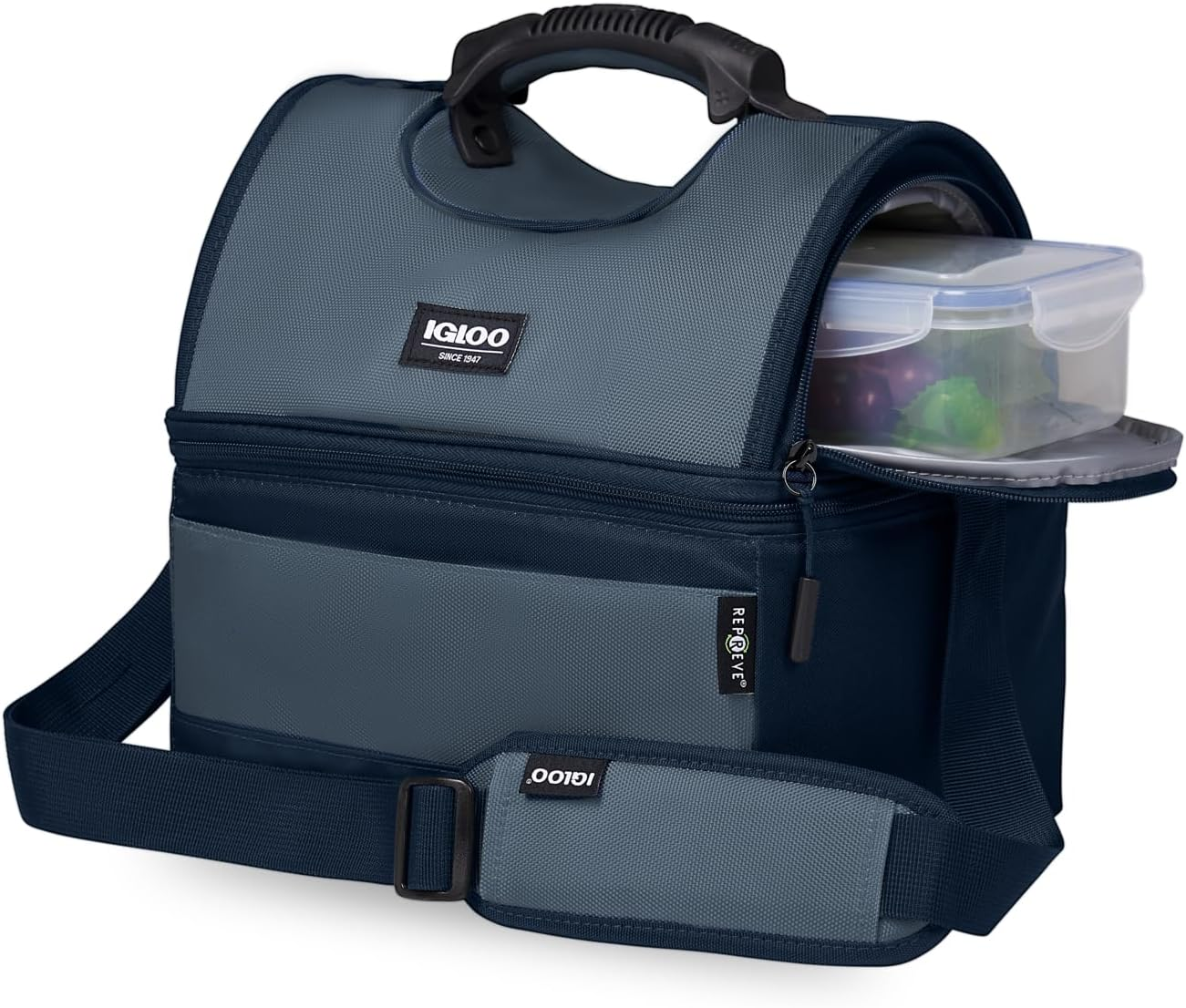 Igloo 16-Can Dual Compartment Insulated Gripper Lunch Bag - Green image number 4