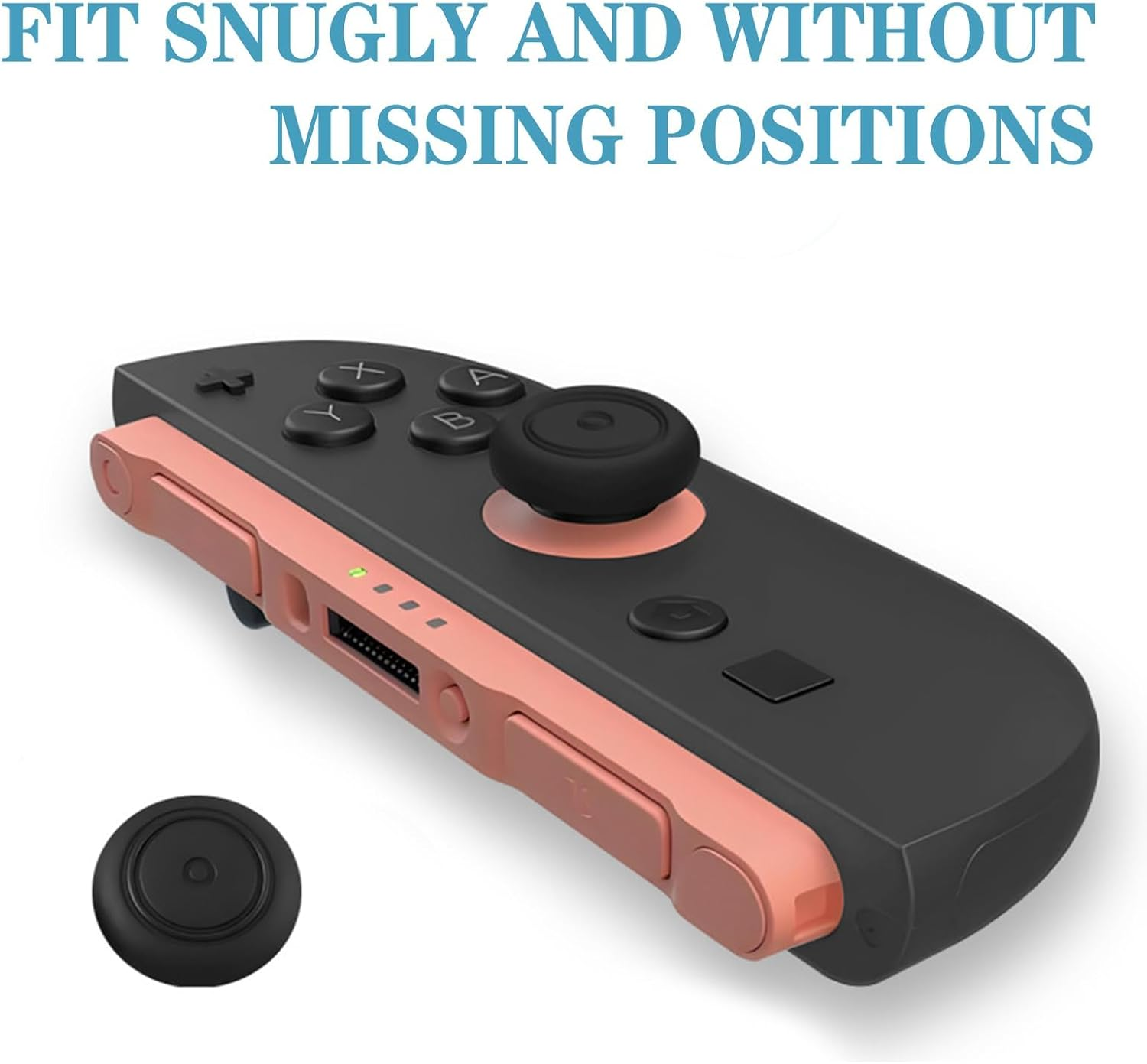 Enhance Gaming Accuracy and Comfort Joystick Caps, Protect Original Joystick, Increase Sensitivity, Cyan & Magenta Design, Compatible with Nintendo Switch Lite Thumb Grip image number 2