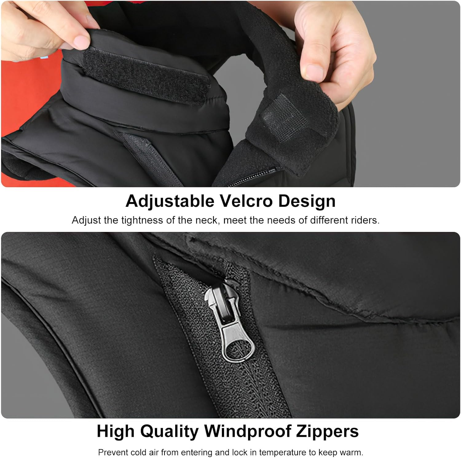 B-Qtech Motorcycle Neck Warmer,Windproof Soft Thick Neck Gaiter,Waterproof Warm Chest Protector for Cycling Motorcycle Running Hiking Skiing image number 6