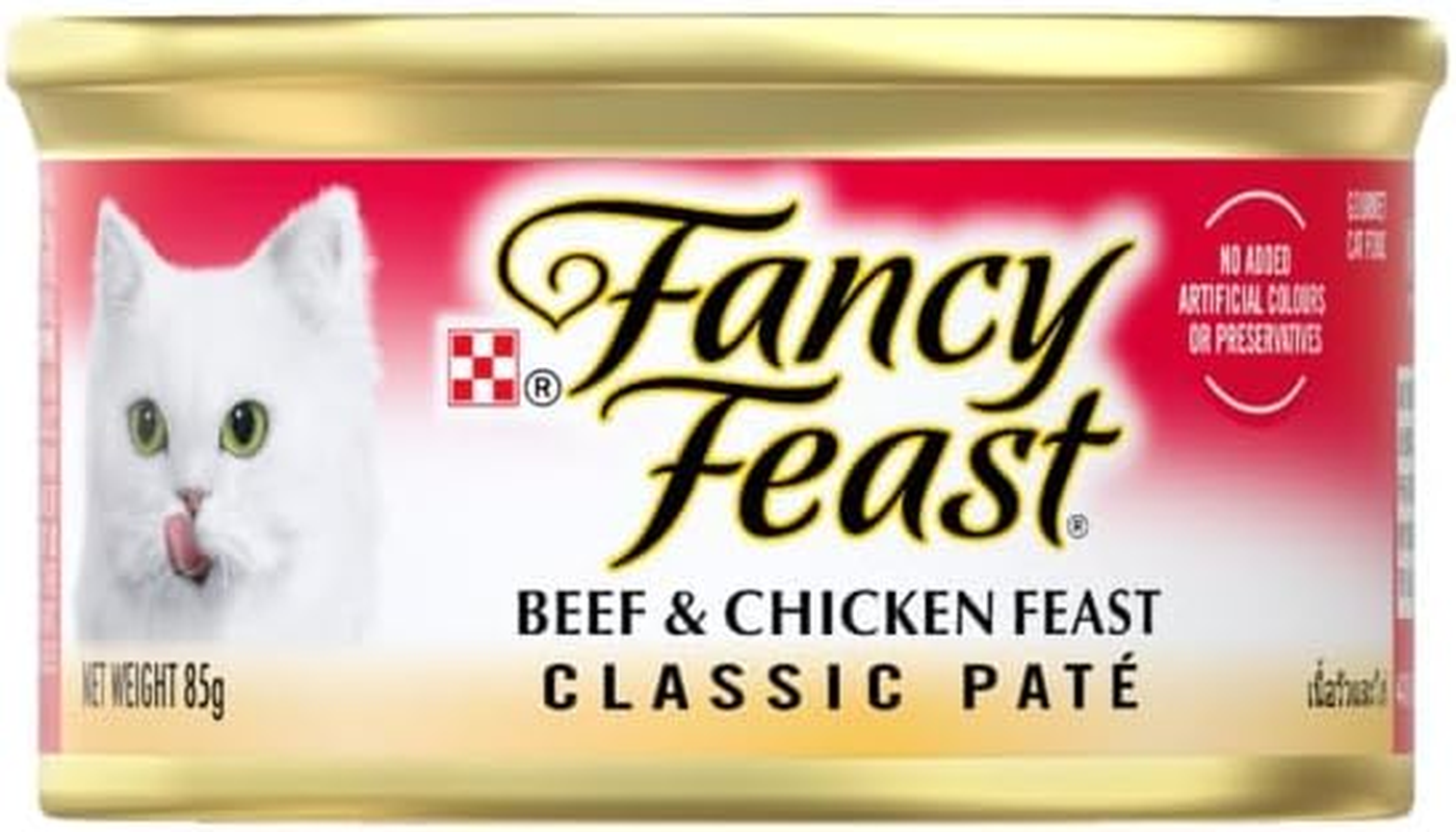 FANCY FEAST Classic Pat&eacute; Adult Wet Cat Food Beef & Chicken Feast 24X85G image number 2