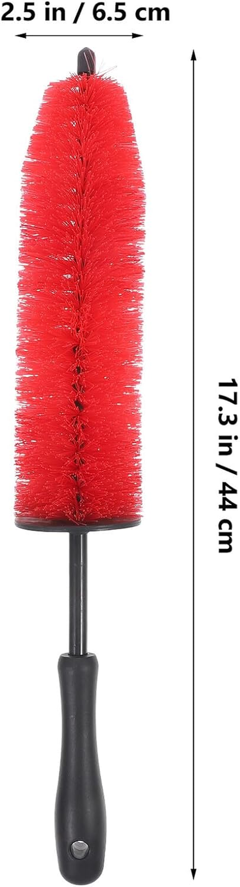 Parliky Ergonomic Car Wheel Cleaning Brush for Vehicle Wash Iron PP Materials Versatile Tire and Rim Cleaner for Thorough Automotive Detailing and Reach Areas