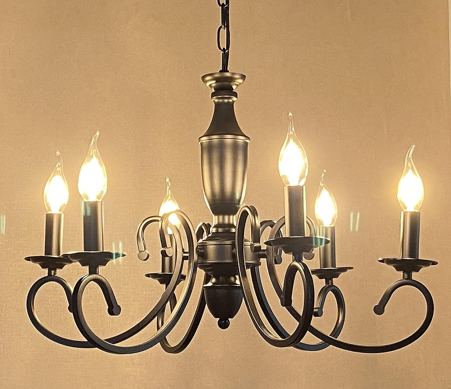 SD LUX LED Candle Bulbs Vintage Filament Led Light Bulbs,No Flicker Small Edison Bayonet LED Chandelier Bulbs - 4W (40W Equivalent) 450LM Warm White 2700K,6 Packs. (CA35-B15) image number 6