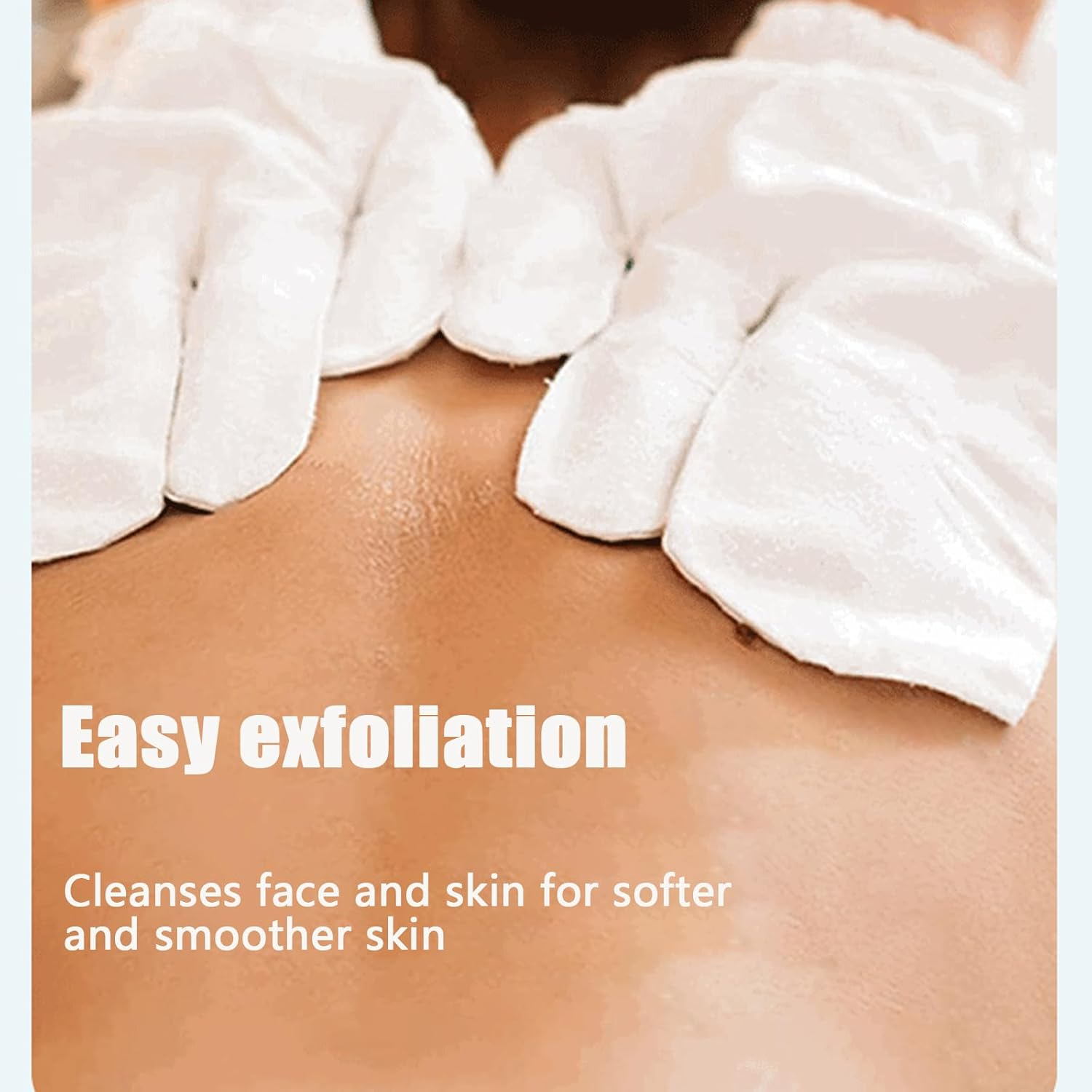 Garshana Gloves Raw Silk Massage Gloves Ayurvedic Massage, Body Exfoliating Gloves, Exfoliating Bath Massage Scrubbing Glove with Elastic Wrist Bands for Dry Brushing (2 PCS) image number 2