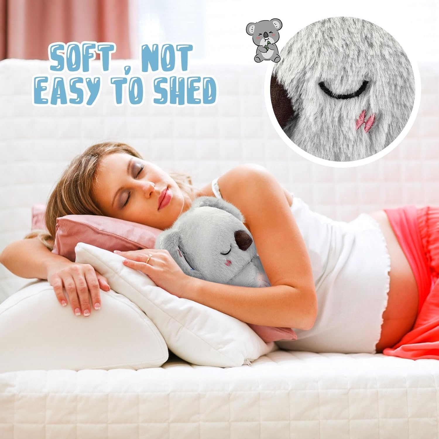 Baby Toy Soothe'N Snuggle Koala Bear Portable Plush Sound Machine with Music Lights & Breathing Motion for Newborns 0+ Months Baby Adult and Relaxation, Anxiety Relief image number 2