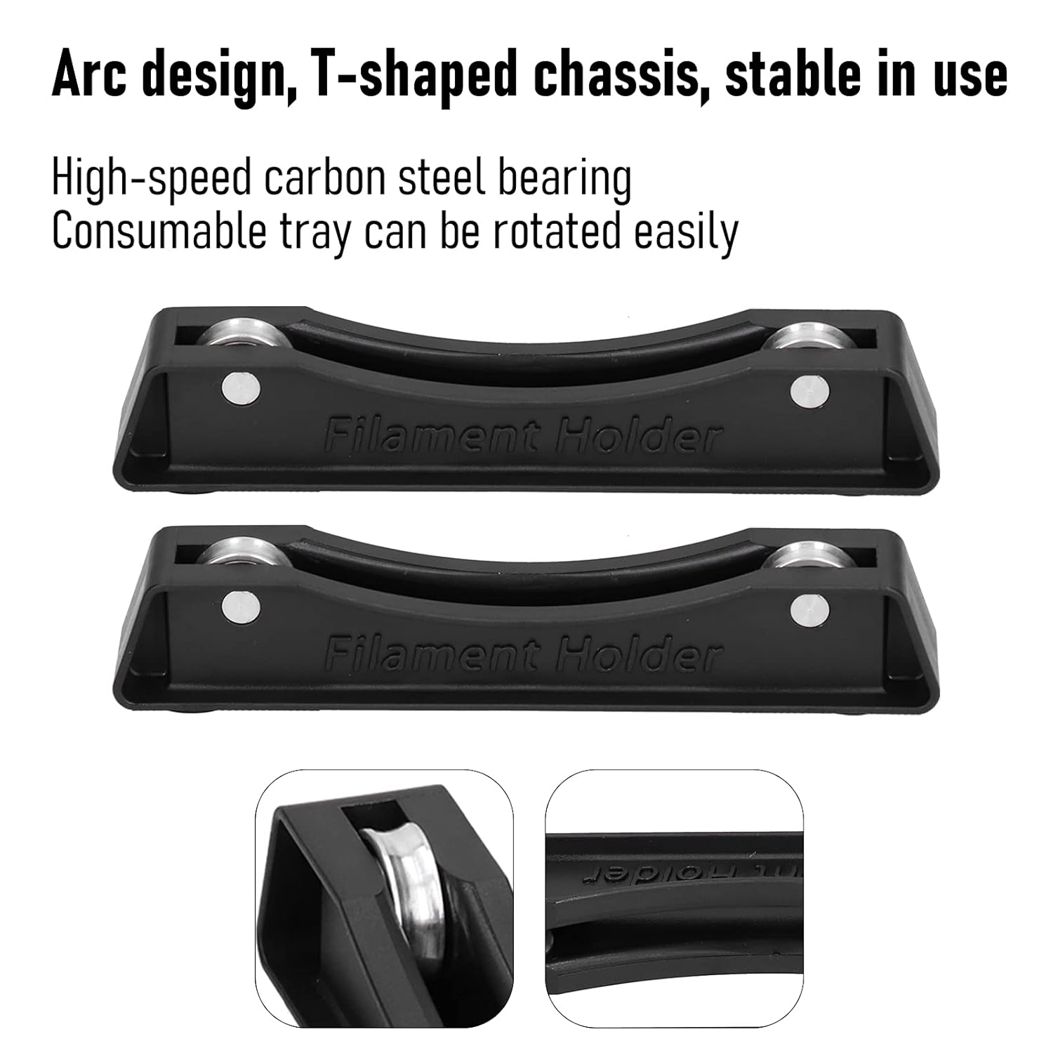 TOPINCN ABS 3D Printer Filament Spool Holder Simplified Structure Lightweight 2Pcs for Various FDM 3D Printers image number 6