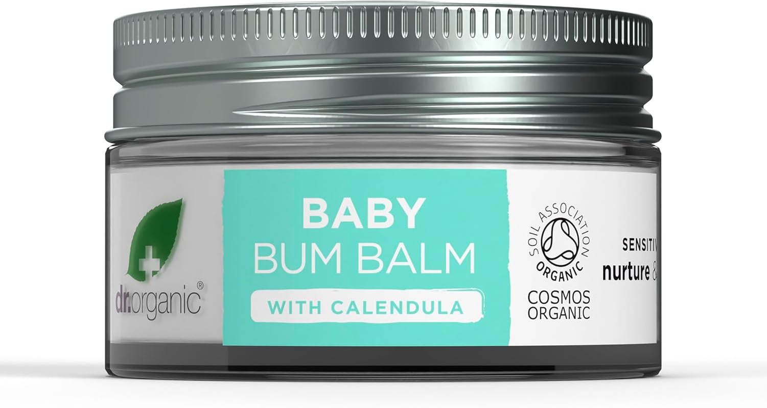 Dr Organic Baby Bum Balm with Calendula, Nappy Rash Cream, Sensitive Skin, Lanolin, Natural, Vegan, Dermatologically Tested, Cruelty-Free, Paraben & SLS Free, Certified Organic, 50Ml image number 4