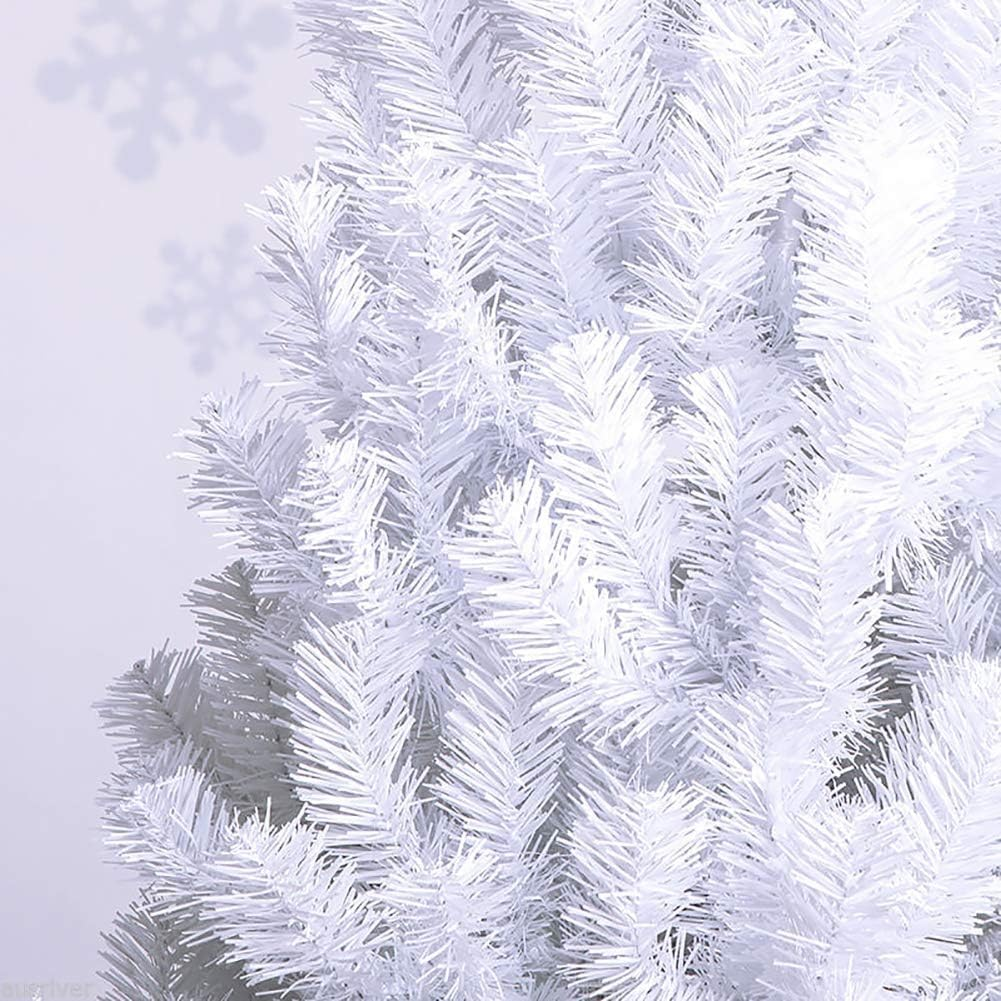 Ariv Hommey 6Ft 1.8M White Christmas Tree, with Bushy 1200 Tips Metal Stand, Easy Assembly 180Cm Artificial Xmas Tree Decoration for Indoor Outdoor Home Party Holiday