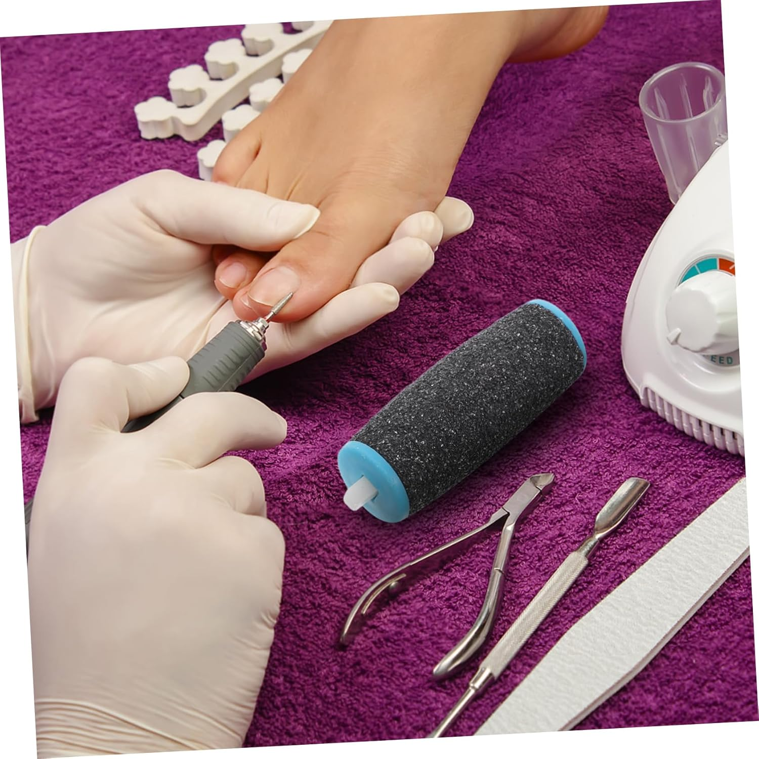 SECFOU 10Pcs Foot File Replacement Rollers for Callus Remover Pedicure Accessories Electric Foot File Roller Heads image number 5