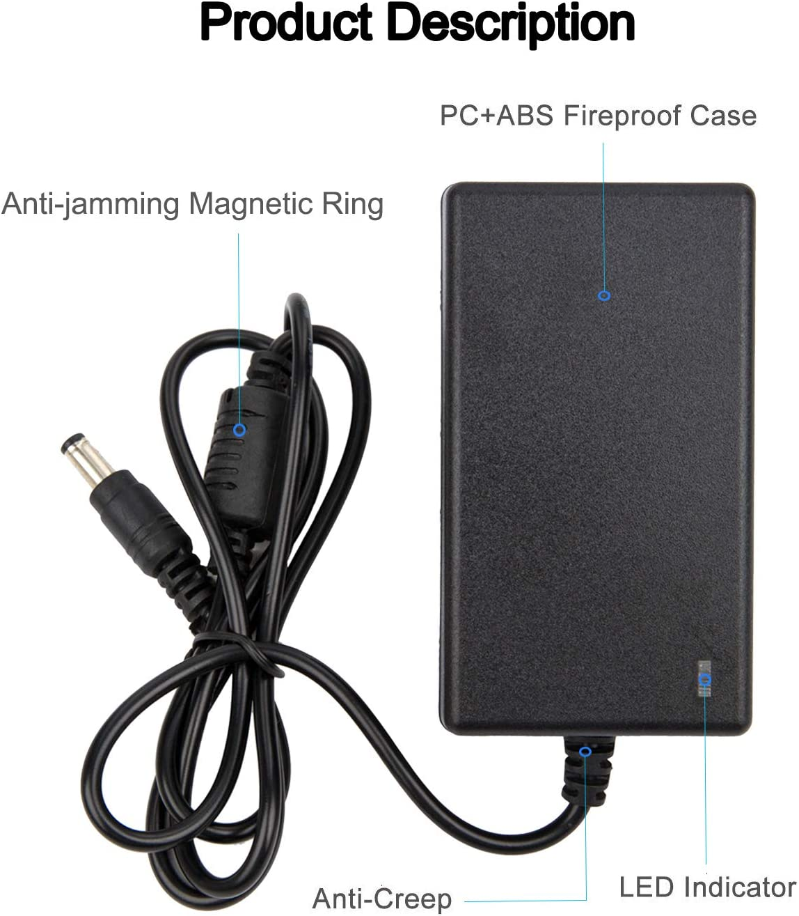 AC DC 12V 2.5A Power Supply Adapter Charger for Lorex BX1202500 BX 1202500 LHV210800 Juniper Networks EADP-30FB MA-PWR-30W-US AUDIOVOX TESA2-1202500, Wireless-Ac and Wireless-N Access Points Wac510 image number 4