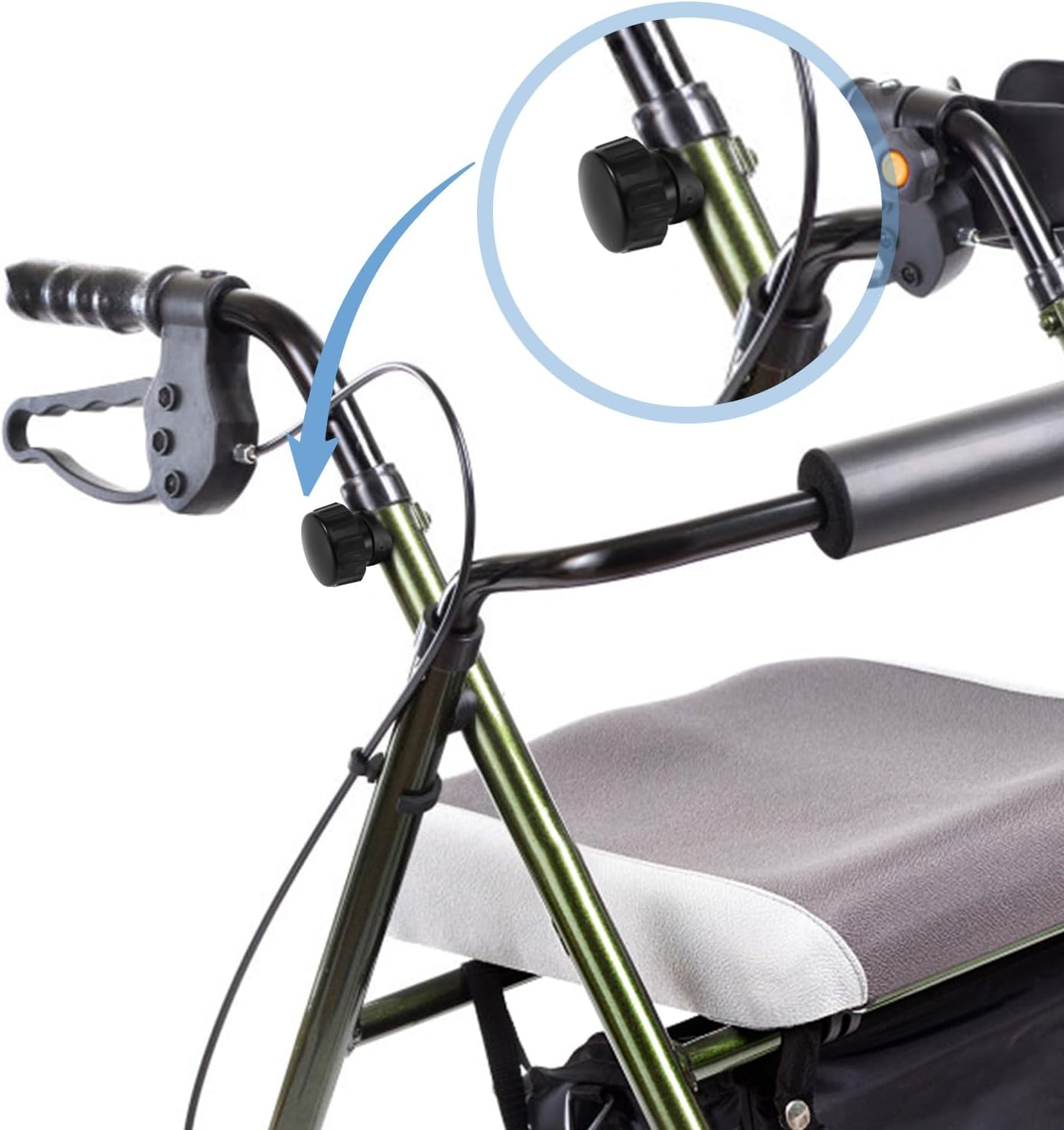 2 Sets Rollator Walker Replacement Knobs, Universal Replacement Arm Adjustment Knobs Rollator Knob Replacements Rollator Walker Parts for Rollator image number 5