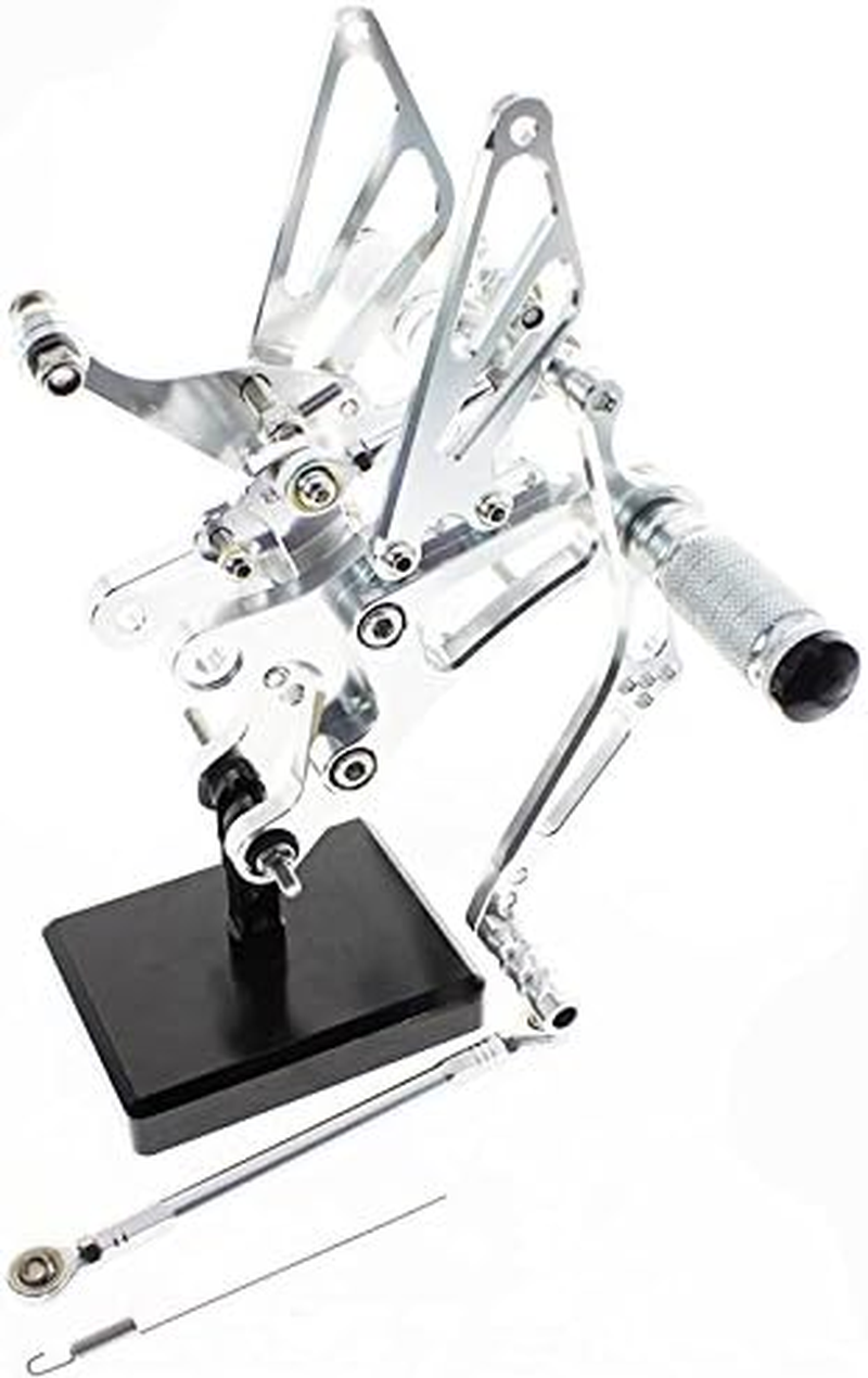 FXCNC CNC 98-03 R1 Billet Motorcycle Rearset Foot Pegs Rear Set Footrests Fully Adjustable Foot Boards Compatible with YZF R1 1998-2003 image number 5