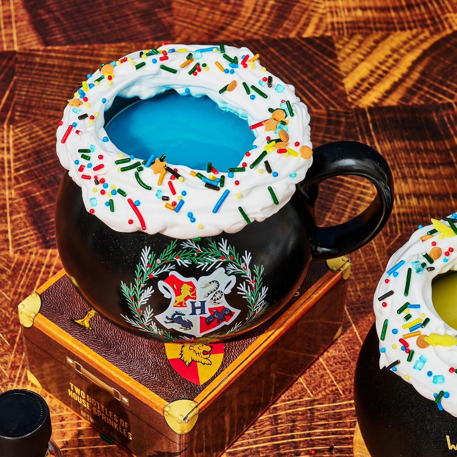 HARRY POTTER Hot Chocolate Mug Gift Set, Officially Licensed, Gift Set Includes 2 Cauldron Mugs, 2 Color Changing Hot Cocoa Mixes and 2 House Sprinkles image number 5