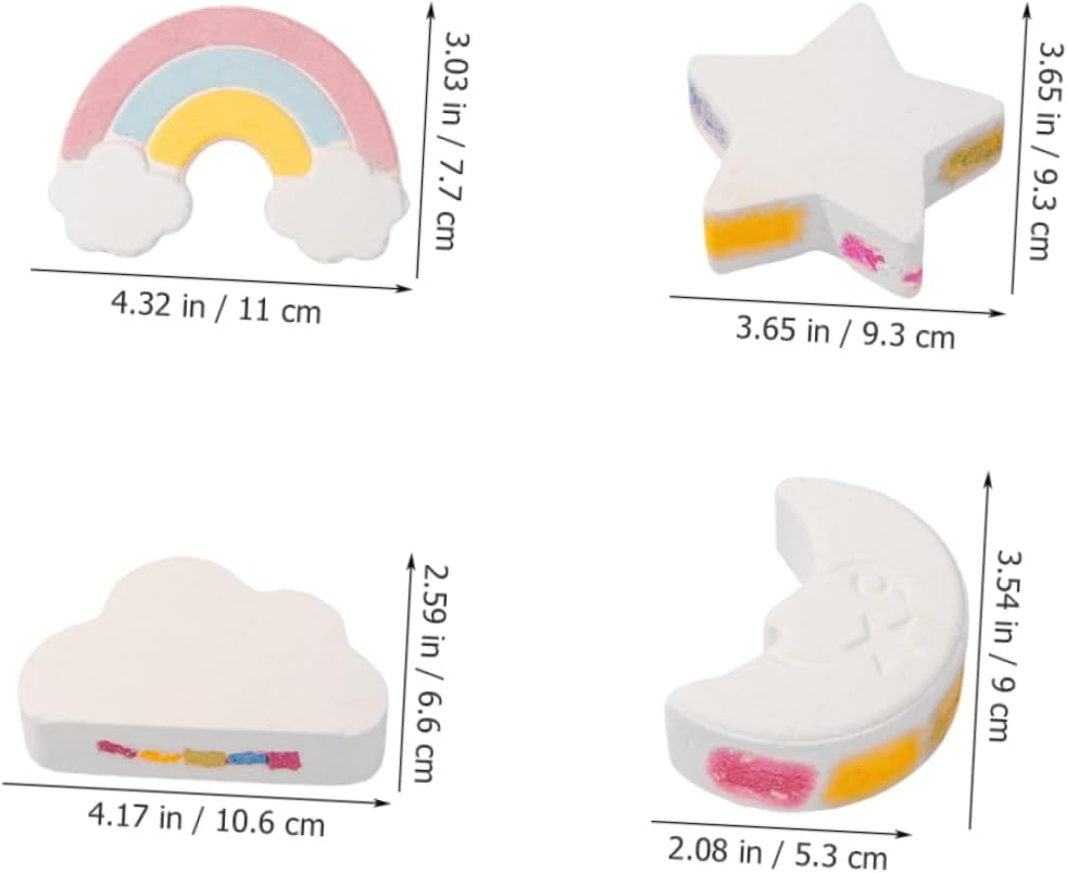 HAPINARY 4Pcs Rainbow Bath Salt Moisturizing Bathing for Relaxation and Skin Care for Women Natural Exfoliating Bathing image number 5