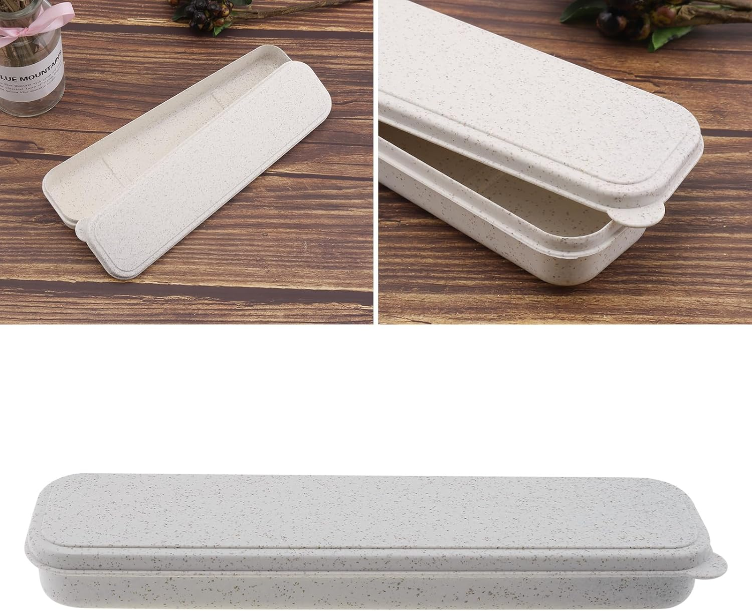 Origlam Portable Flatware Box Travel Tableware Storage Box, Travel Case Travel Tableware Storage Box, Utensil Case Lunch Bag Flatware Box