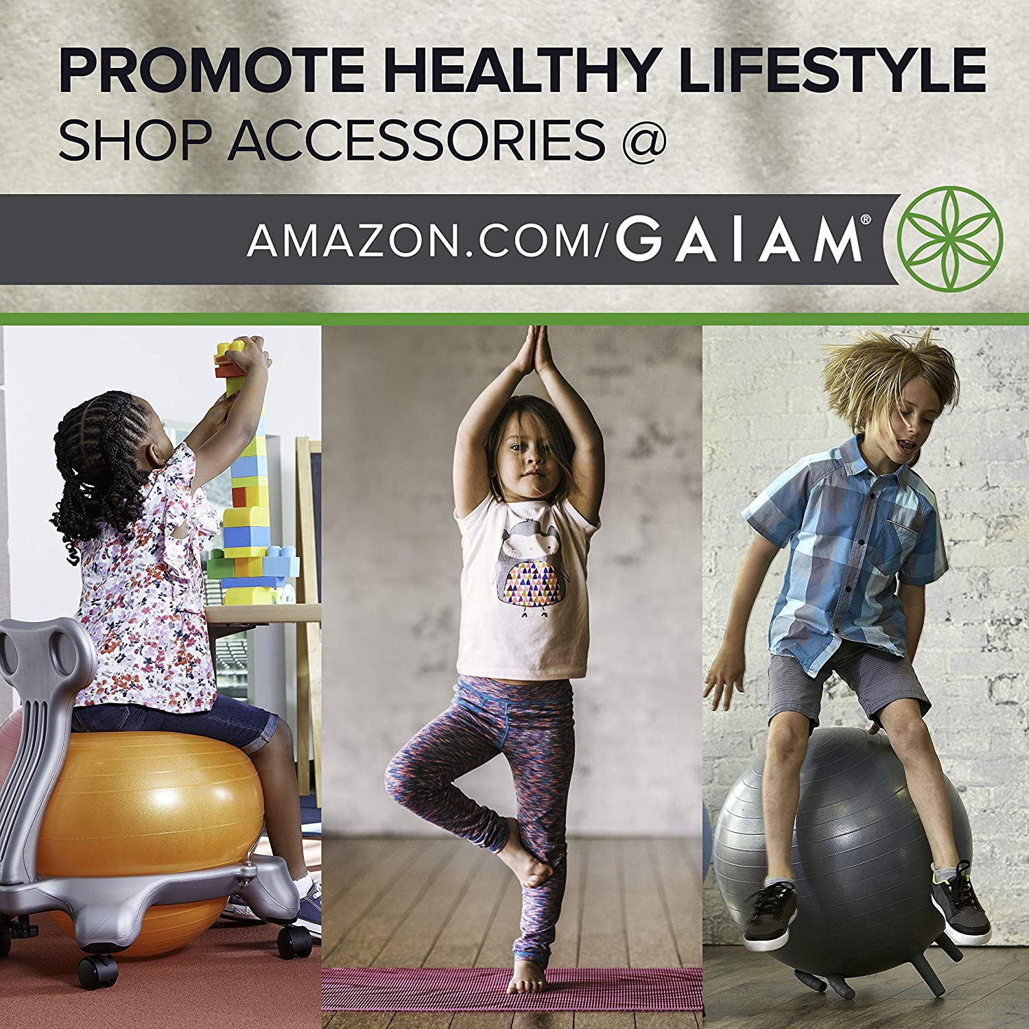 Gaiam Kids Yoga Mat Exercise Mat, Yoga for Kids with Fun Prints - Playtime for Babies, Active & Calm Toddlers and Young Children (60" L X 24" W X 3Mm Thick) - Twinkle Toes image number 3