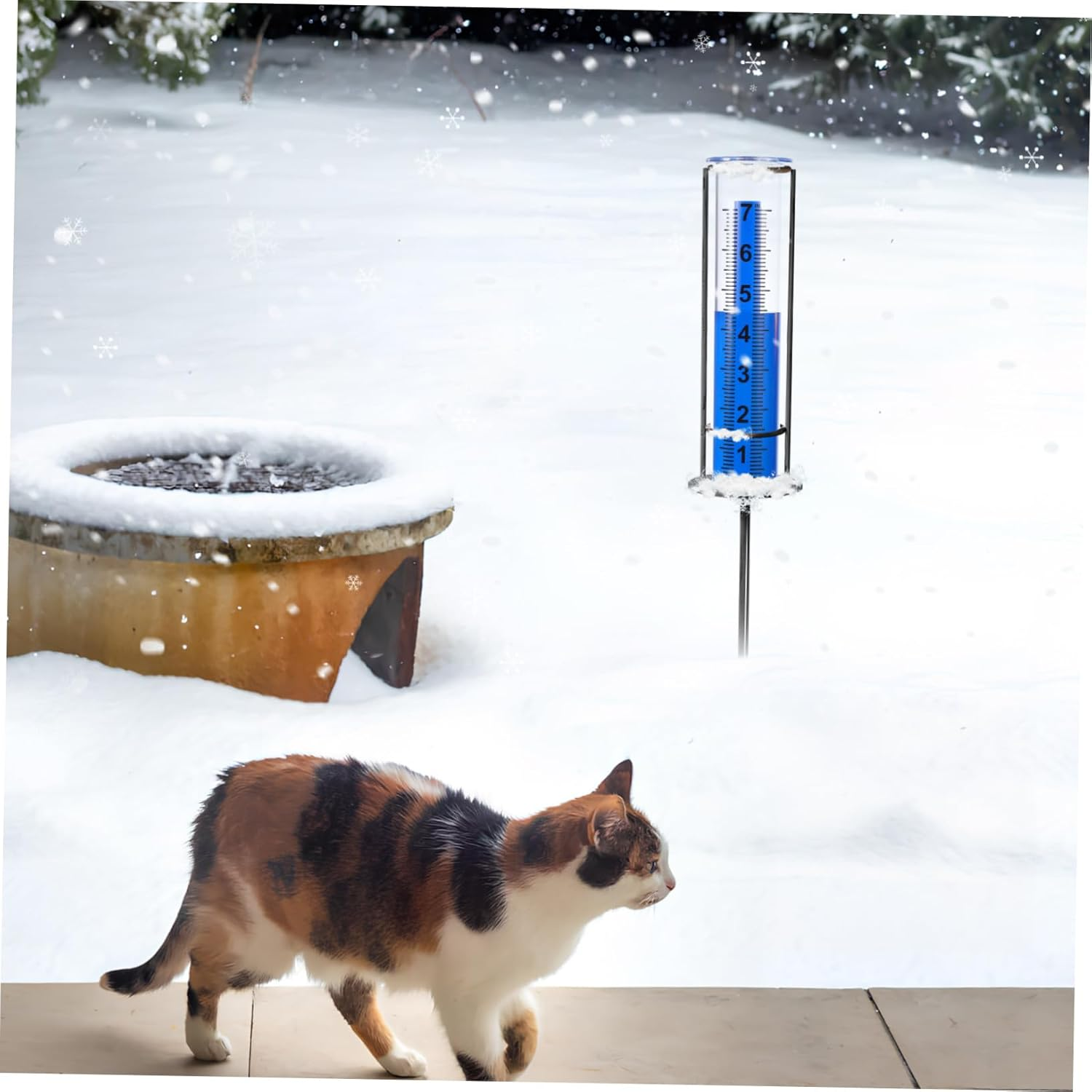 CLISPEED 2 Pcs Precision Plastic Rain Gauge Replacement Tubes with Clear Markings for Accurate Outdoor Rainfall Measurement in Gardens Lawns and Decks