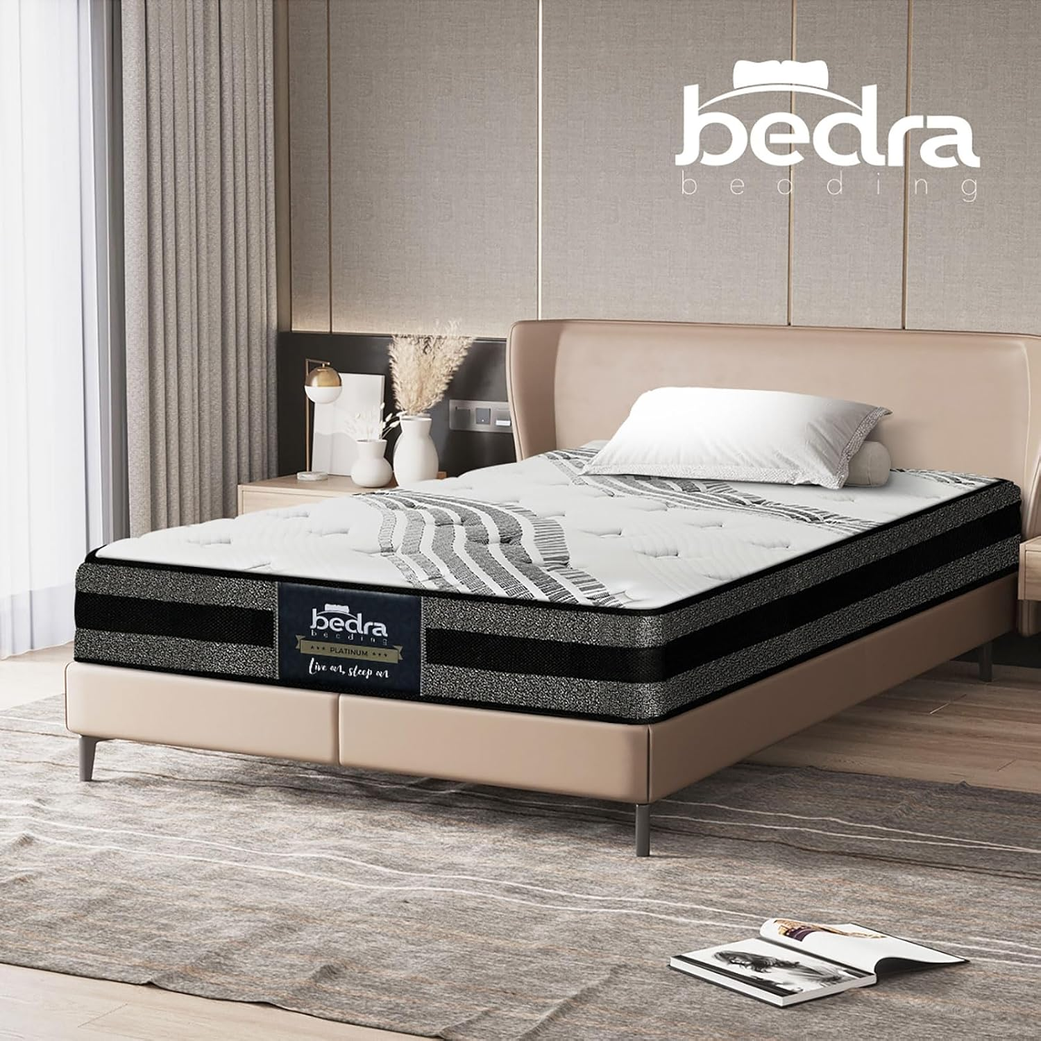 Bedra Bedding King Single Mattress 18Cm Zoned Bonnell Spring Bed Mattress with Silver-Ion Fabric Medium Firm image number 1