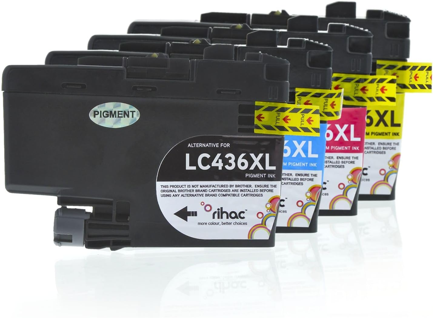 LC436XL Compatible High Yeild (6000BK/5000C,M,Y Page) Ink Cartridge Set for Brother Printers (LC-436XLBK LC-436XLC LC-436XLM LC-436XLY) MFC-J4340DW MFC-J4440DW MFC-J4540DW MFC-J5855DW + More image number 4