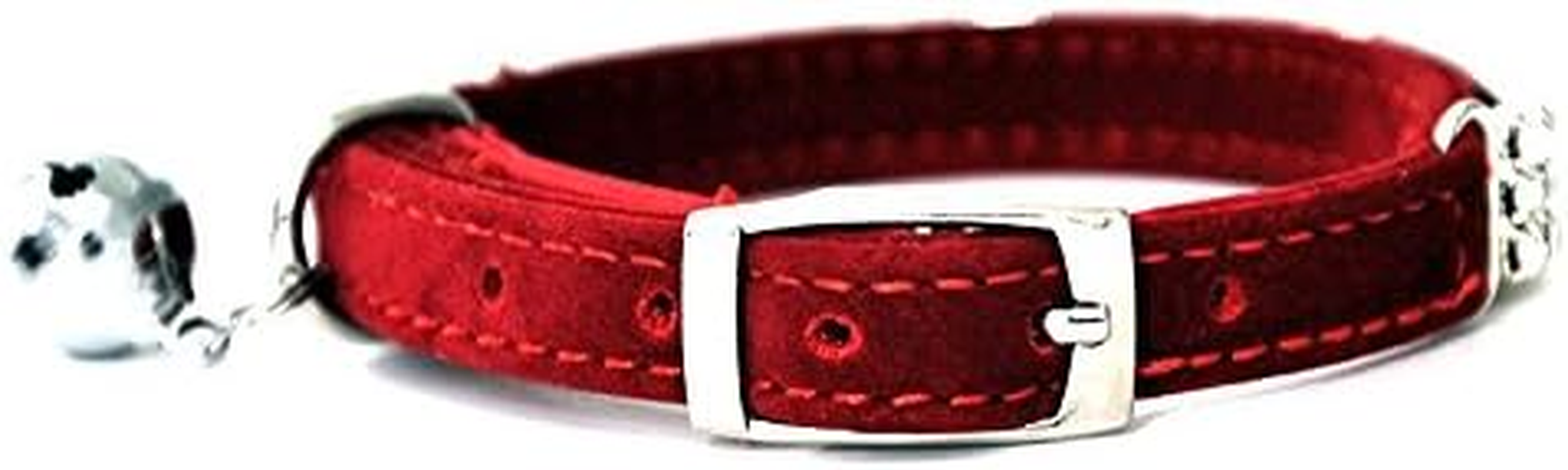 CHUKCHI Soft Velvet Safe Cat Adjustable Collar Bling Diamante with Bells,11 Inch for Small Dogs and Cats (Red) image number 2