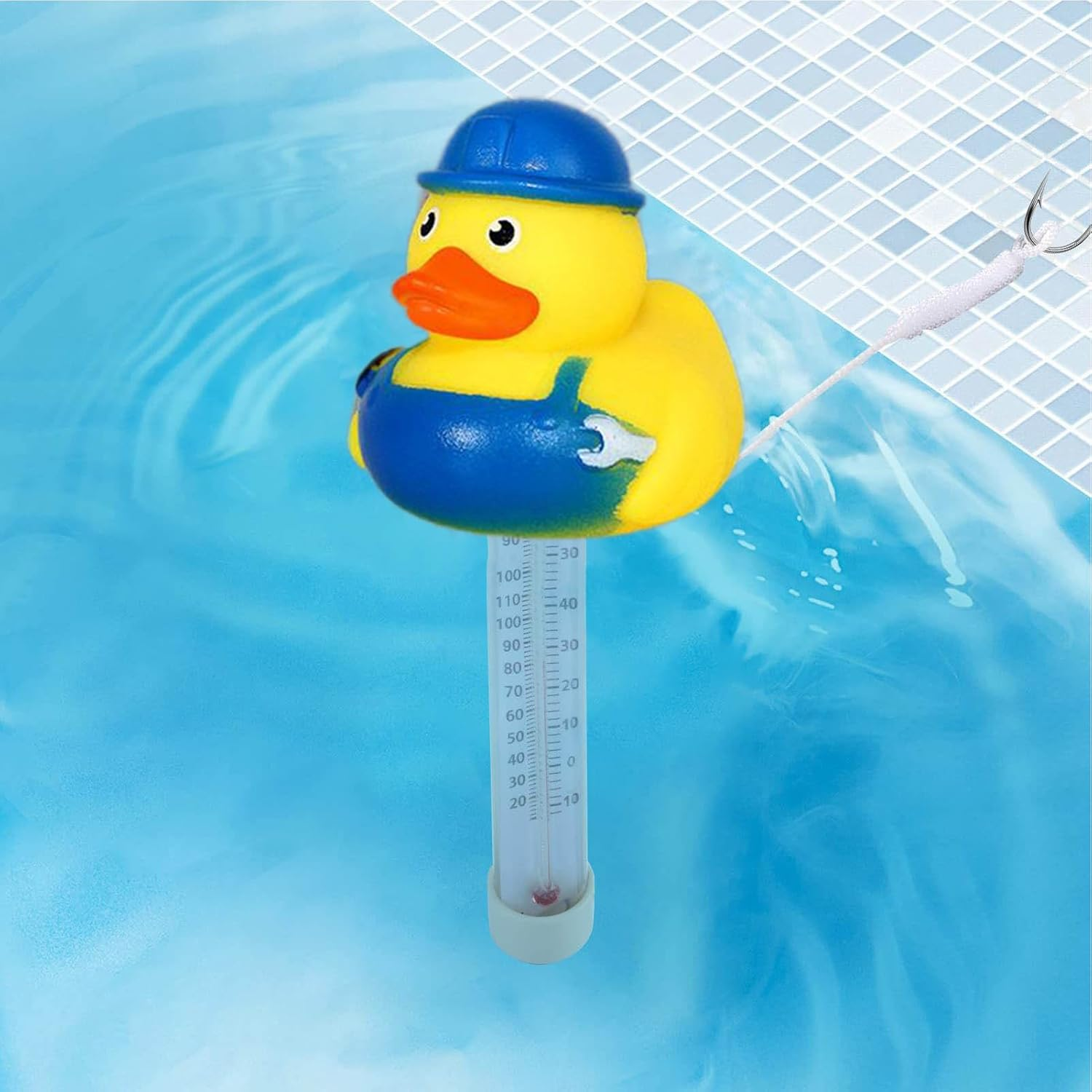 Bath Thermometer, Pool Thermometer Floating, Precise Temperature Gauge with String, Temperature Meter for Hot Tub, Easy to Read, for Shower, Fishing Pond, Ice Bath - Duck image number 5