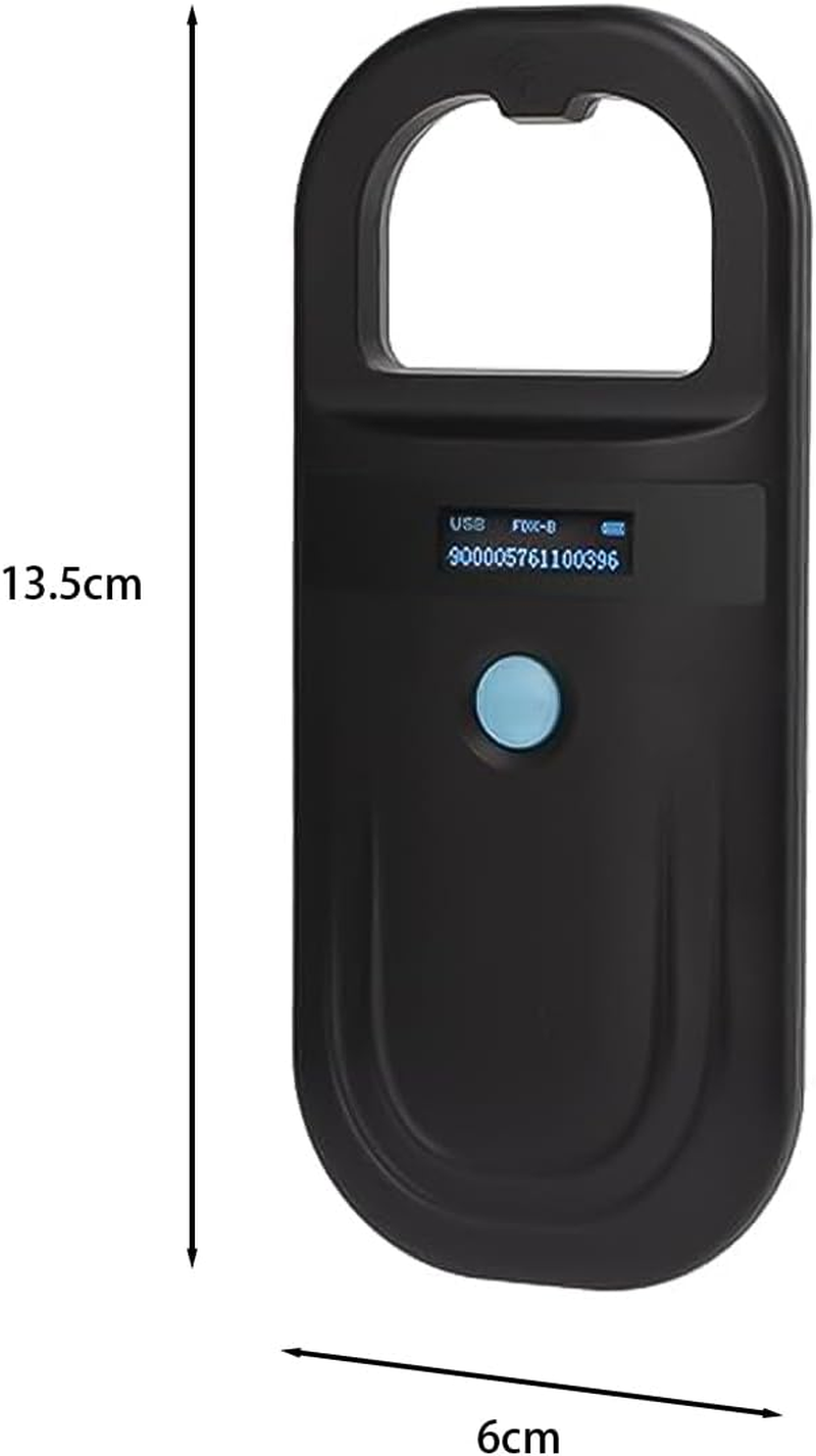 POFET Microchip Reader Scanner RFID Animal Chip ID Pet ID Tag Microchip Scanner with OLED Display for Dog Cat Animal