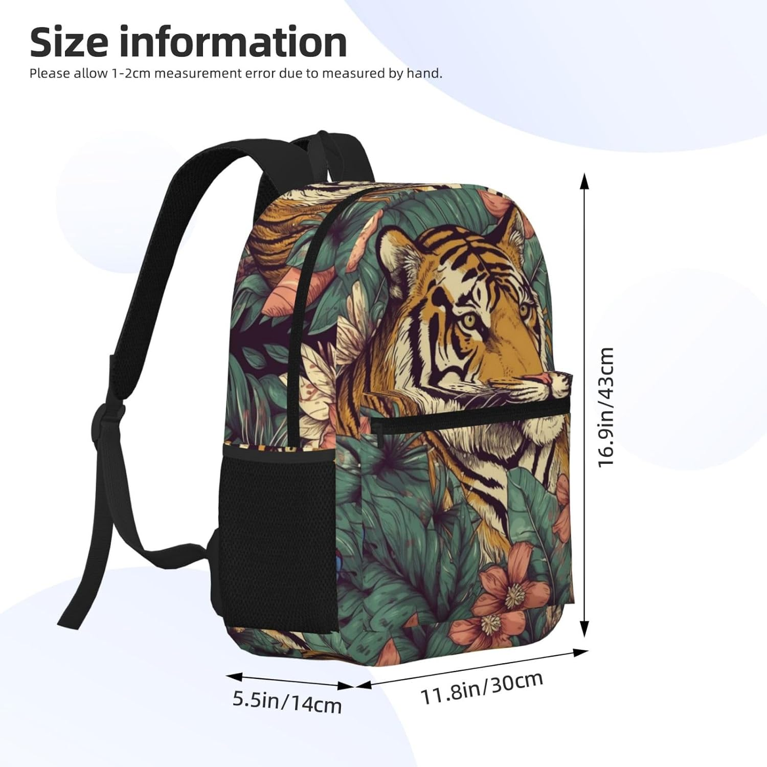 AQRJKHD Tropical Tiger Travel Backpack for Women Work Business Backpack Purse 15.6 Inch Laptop Backpack for Men