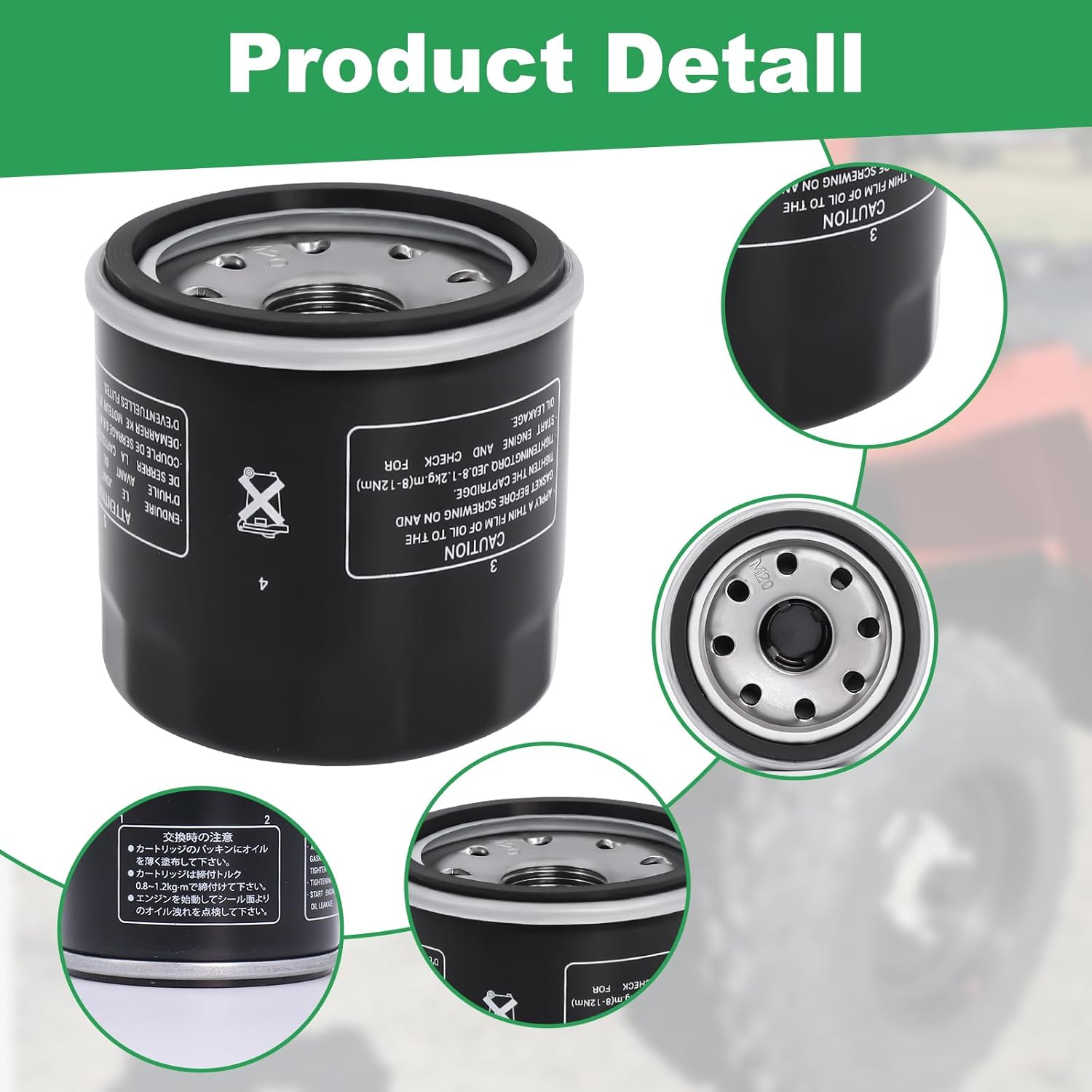 2520799 Engine Oil Filter for Polaris 2009-2019 Scrambler Sportsman XP 850 570 Engine Oil Filter 3089996 2520799 (2 Pack) image number 3