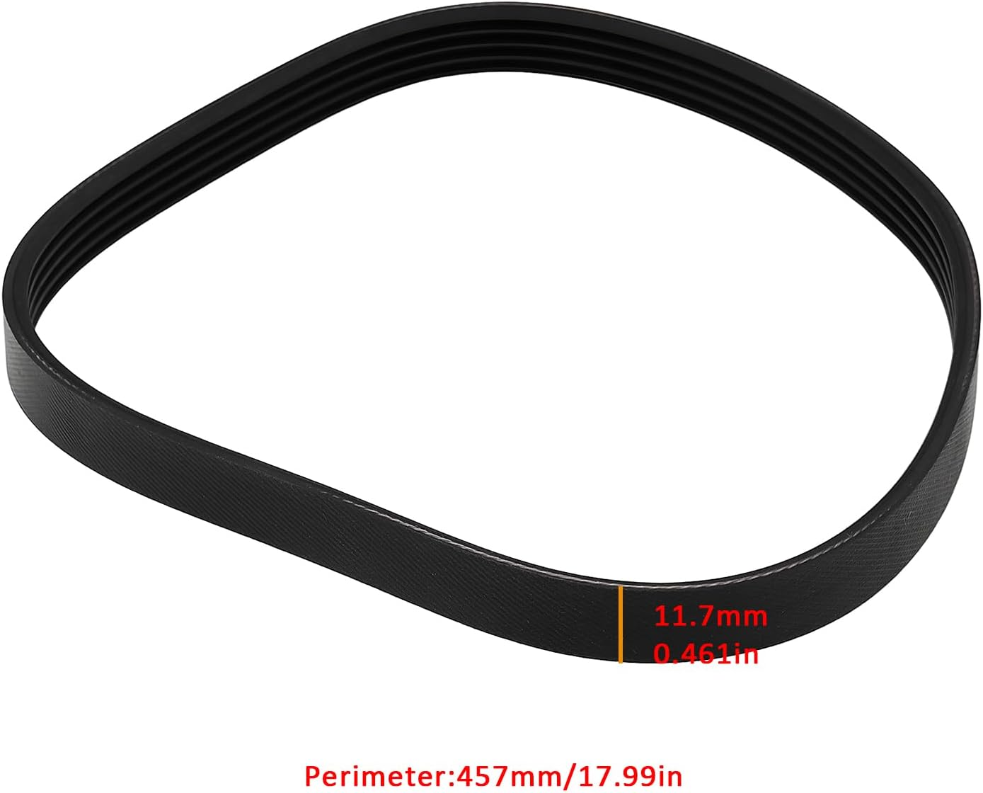 5PJ457 Lawnmower Belt 56098 457X11.7Mm Compatible with Ryobi 36Cm 1600W Corded Electric Rotary RLM16E36H image number 3