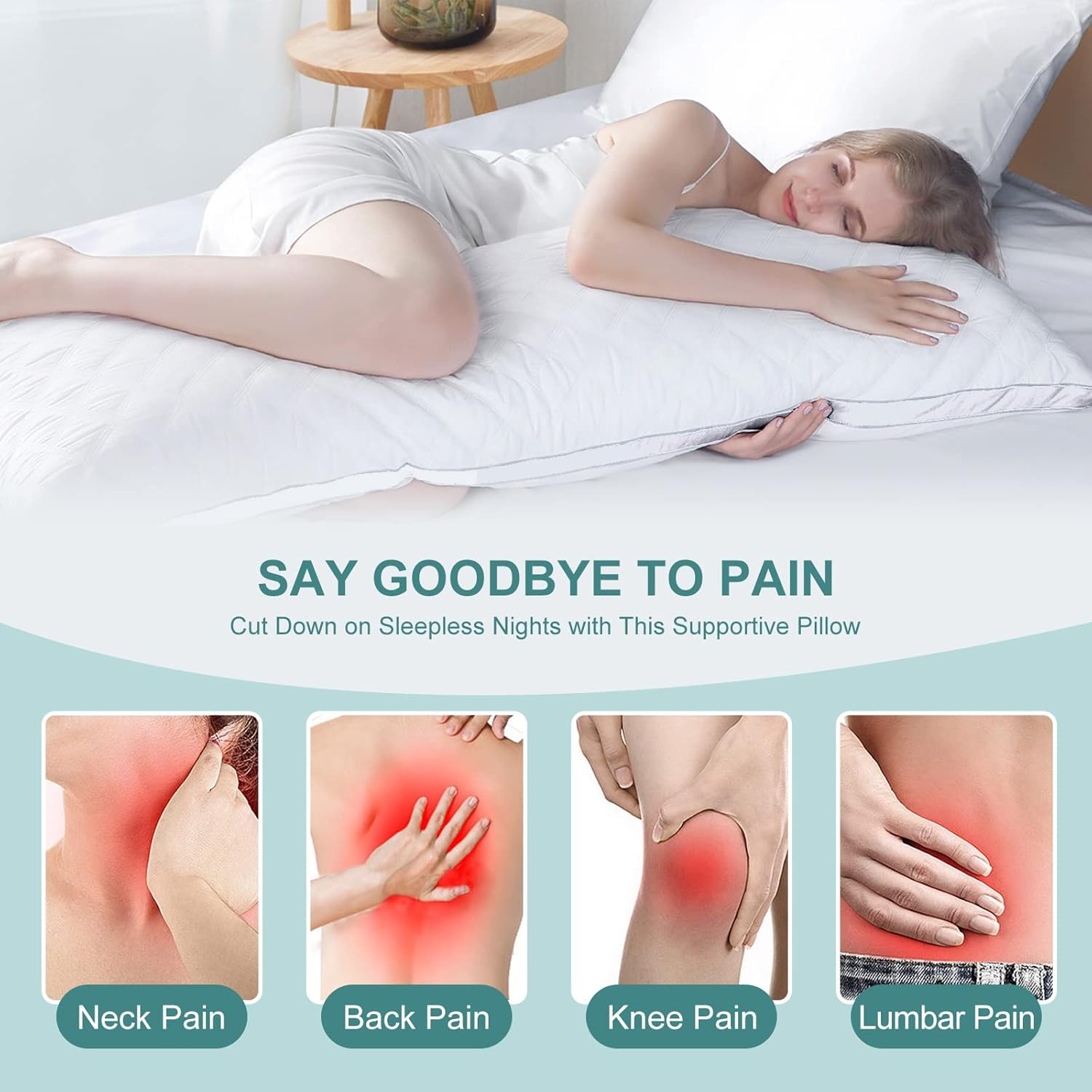 Oubonun Full Body Pillow for Sleeping-Adjustable Firm and Fluffy Body Pillows for Adults-Long and Large Pillow for Bed- 21"X54"