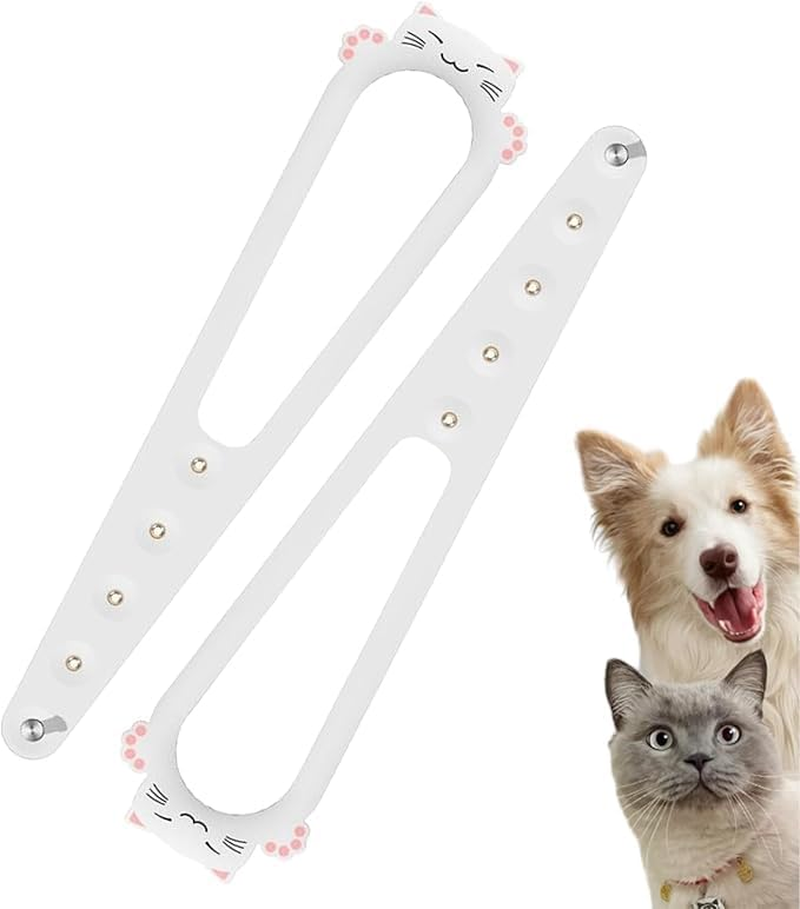 1 PCS Adjustable Cat Door Latch to Keep Dogs Out | Pet-Safe Door Opener for Cats | Safety Gate Locks for Living Room & Bedroom (White) image number 4