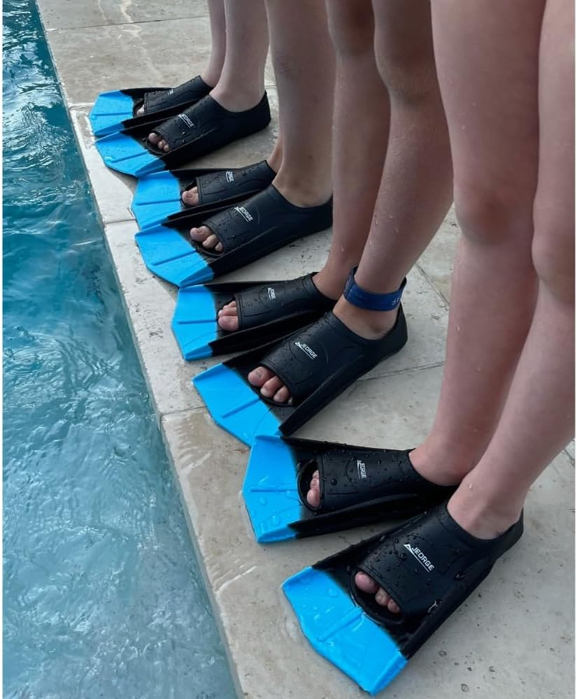 JEORGE Short Blade, Swimming Training Fins, Sizes for Men, Women and Kids, Includes Travel Mesh Bag image number 4