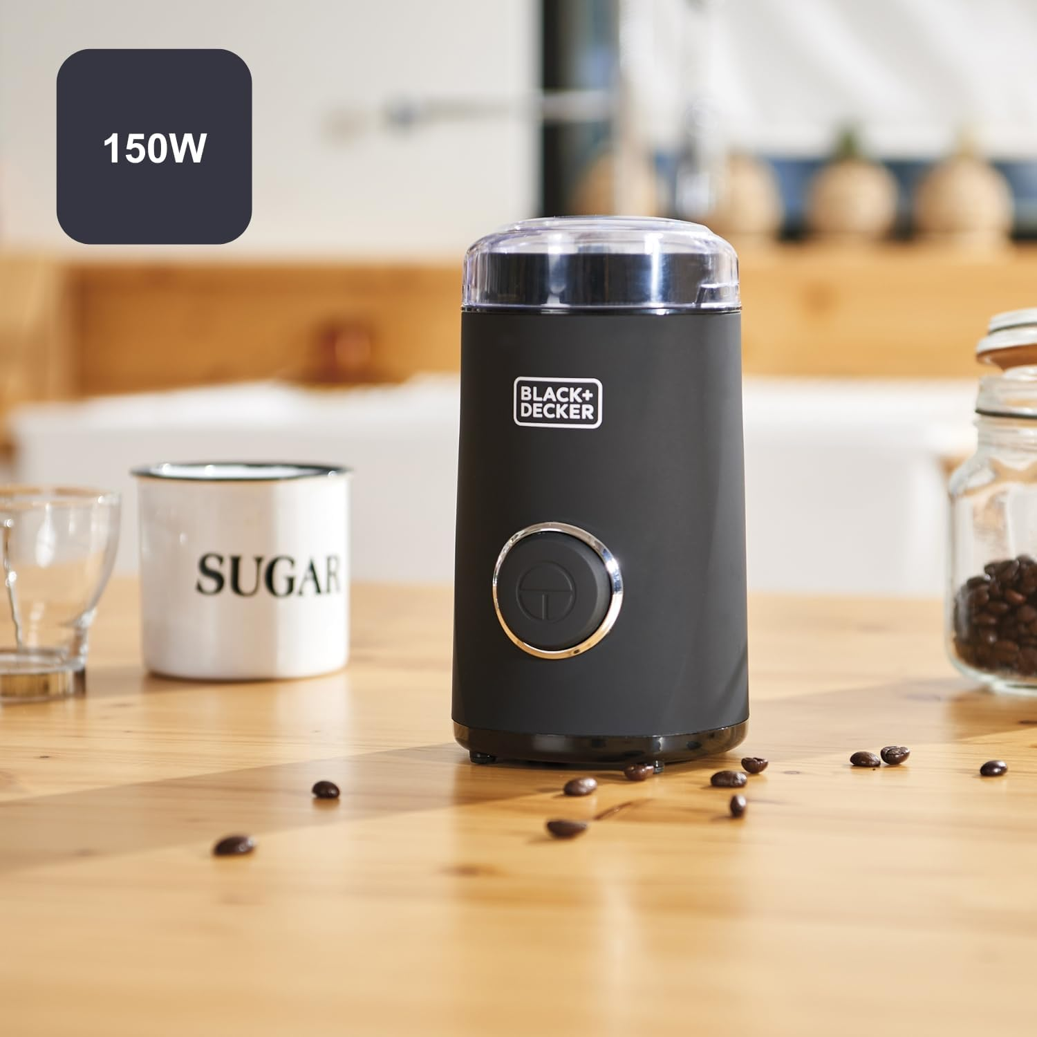 Black+Decker ES9080010B BXCG150E Coffee Grinder 150 Mm Plastic Black image number 5