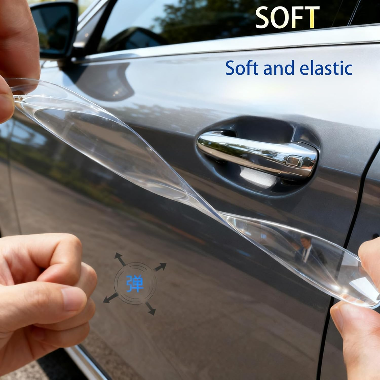 8 Pieces of Car Door Edge Protector, Transparent Car Door Handle Protector, Doors Handle Protector for Cup Protection, Easy to Install Suitable for Most image number 5