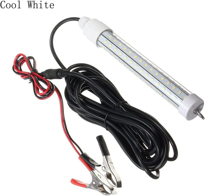 12V 10W LED Underwater Submersilble Fish Light (Cool White) Night Fishing Crappie Shad Squid Boat Kayak Canoe Fishing Bait image number 4