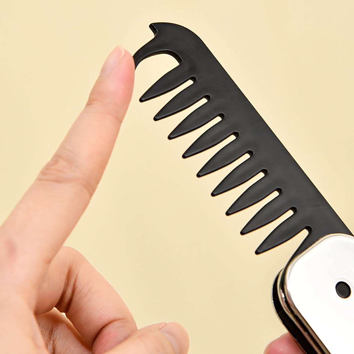 Foldable Hair Brush,Travel Brushes for Hair 2 in 1 Fine Tooth Comb & Wide Tooth Comb | Compact Hairbrush Purse Comb Hair Styling Tools for Gym Trip School Work Men Women image number 3