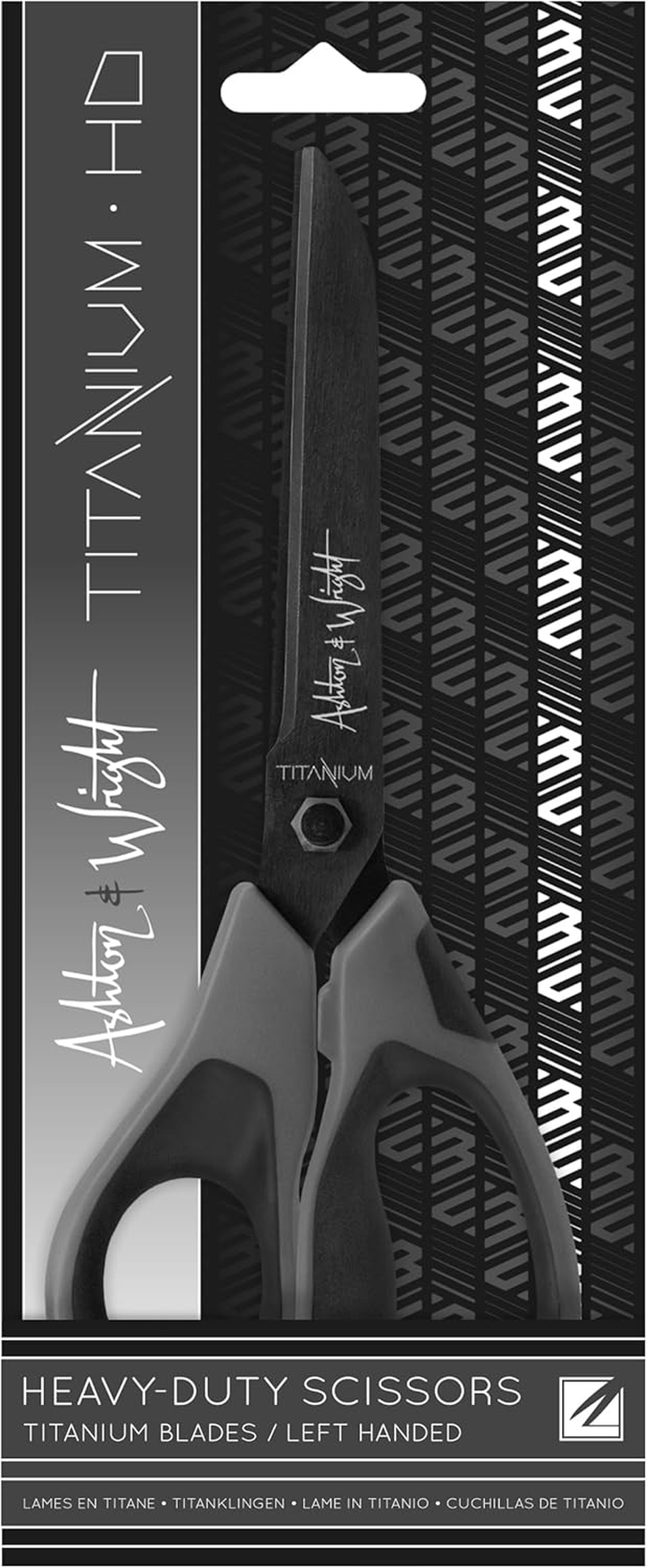 Ashton and Wright - Titanium HD - Heavy Duty Scissors for Office, Home, Kitchen, and Craft - 210Mm / 8&rdquo; - Titanium Coated Blades (Grey, Left Handed) image number 1