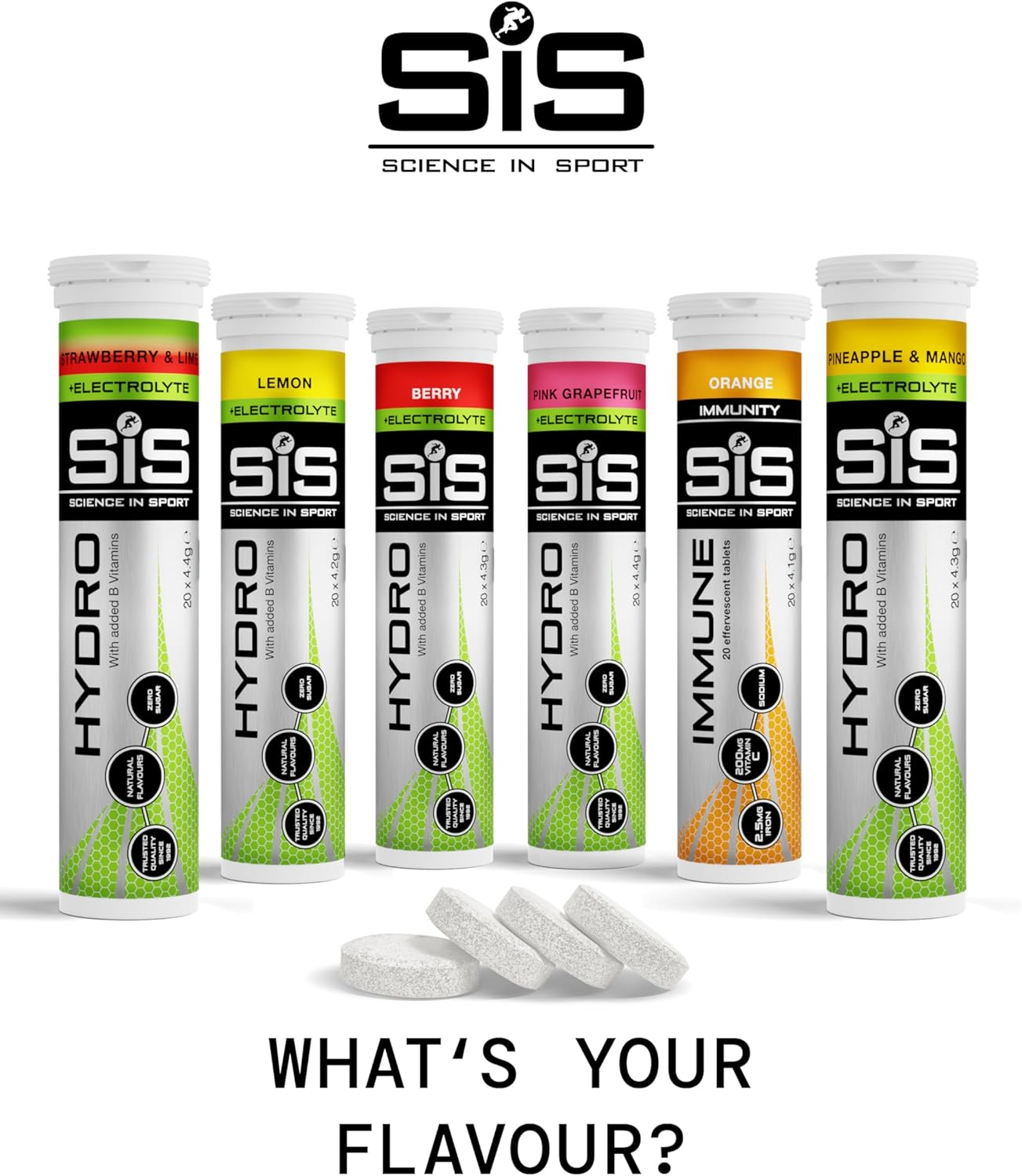SIS Hydro Electrolyte Tablets - Zero Sugar, Vegan & Gluten-Free Hydration Supports Endurance Energy Drink - Cola Flavour - 20 Effervescent Tablets image number 3