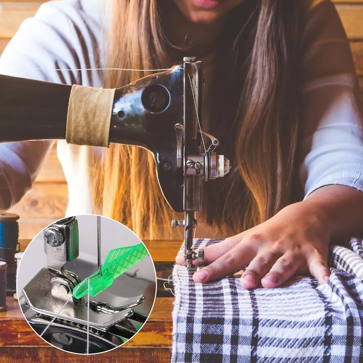 Fish Mouth Sewing Machine Needle Threader, 20Pcs Quick Sewing Machine Loop Fish Type Needle Threaders,Quick Sewing Machine Loop Needle Threaders Fish Type,Fish Type Needle Threader for Sewing, Large image number 2