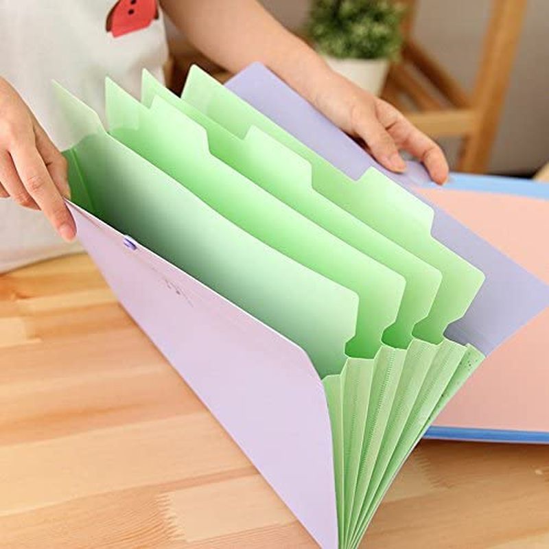 Vincilee Portable Extended Folder File Bag File Folders Multi-Function Folders Folder Holder Office and Student Supplies, A4 Paper Expanding File Folder