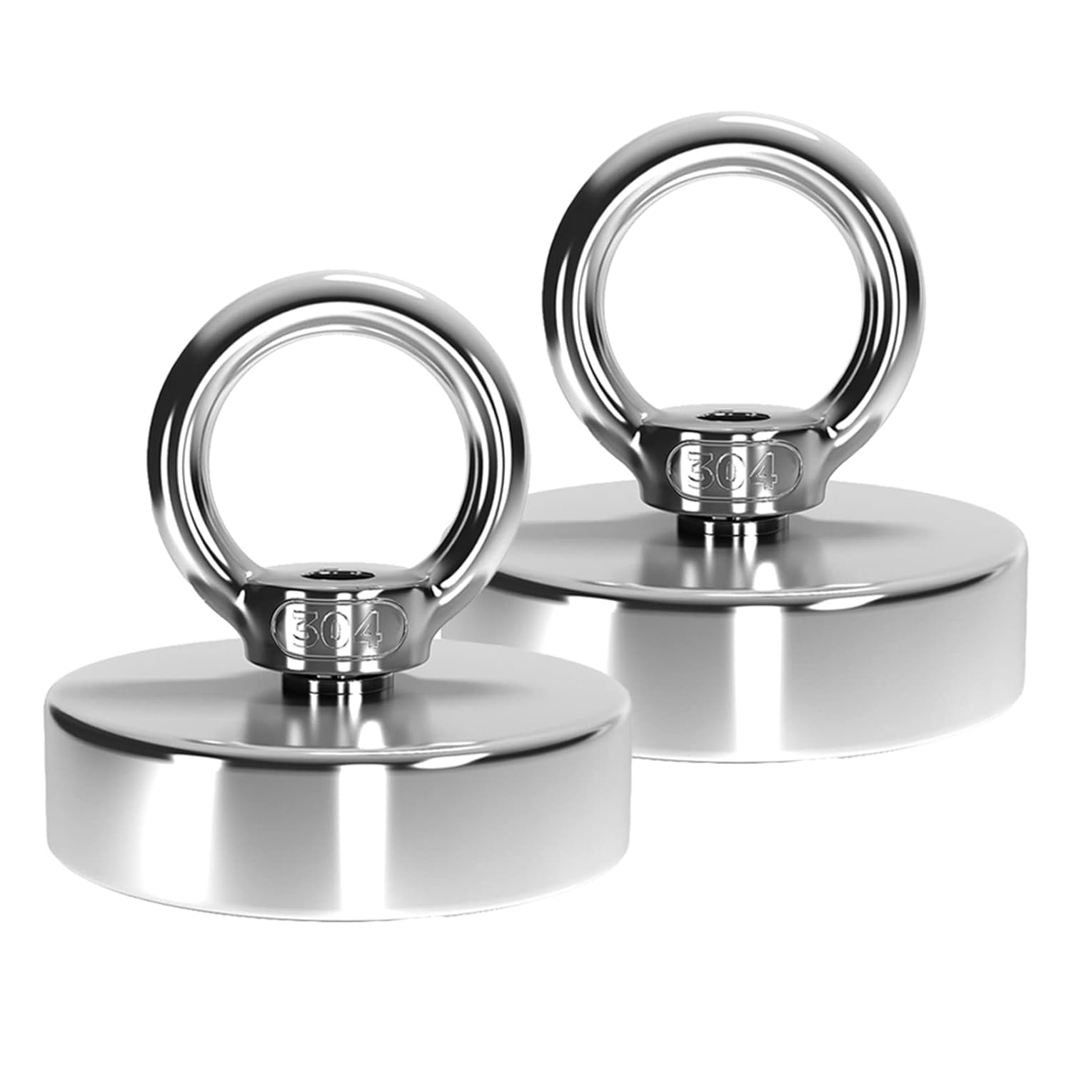 Fishing Magnets 200Lb Pull Force,Strong Retrieval Magnet N52 Neodymium Powerful for Fish and Magnetic Recovery Salvage Single Sided 2 Pcs/Pack image number 3