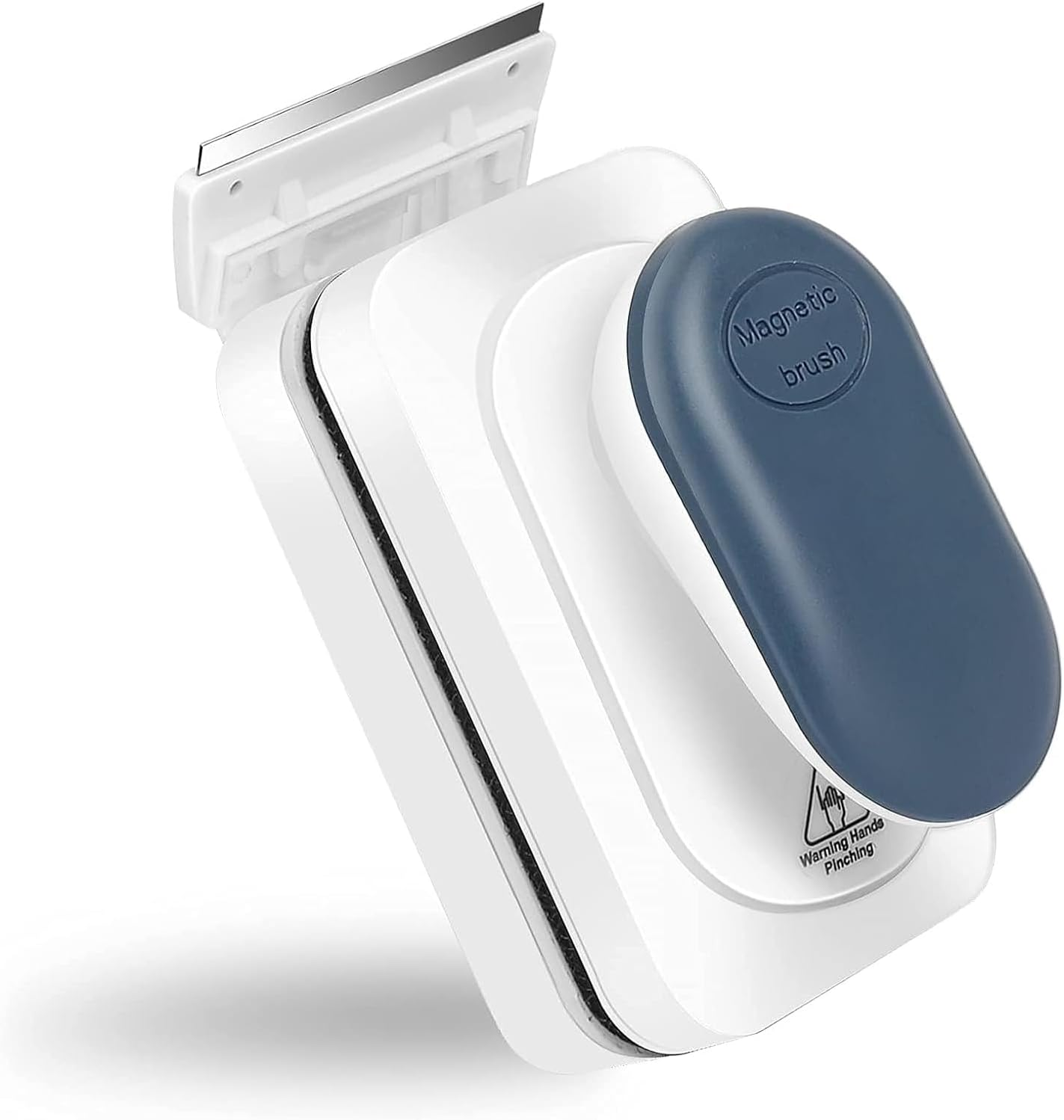 Aquarium Strong Magnetic Glass Cleaner Brush, Fish Tank Algae Magnet Cleaning Tool with 2 Detachable Scrapers, Mag Float Scrubber for 12Mm Thick Glass and Acrylic Tanks (Large) image number 6