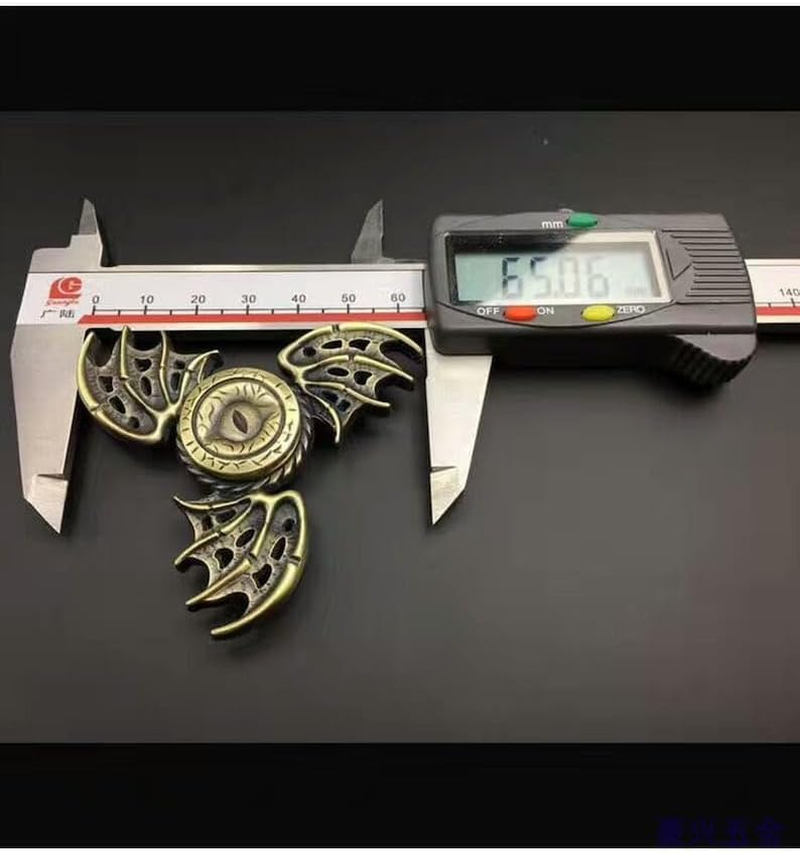 Dragon Wing Eye Fidget Spinner, Gold image number 1