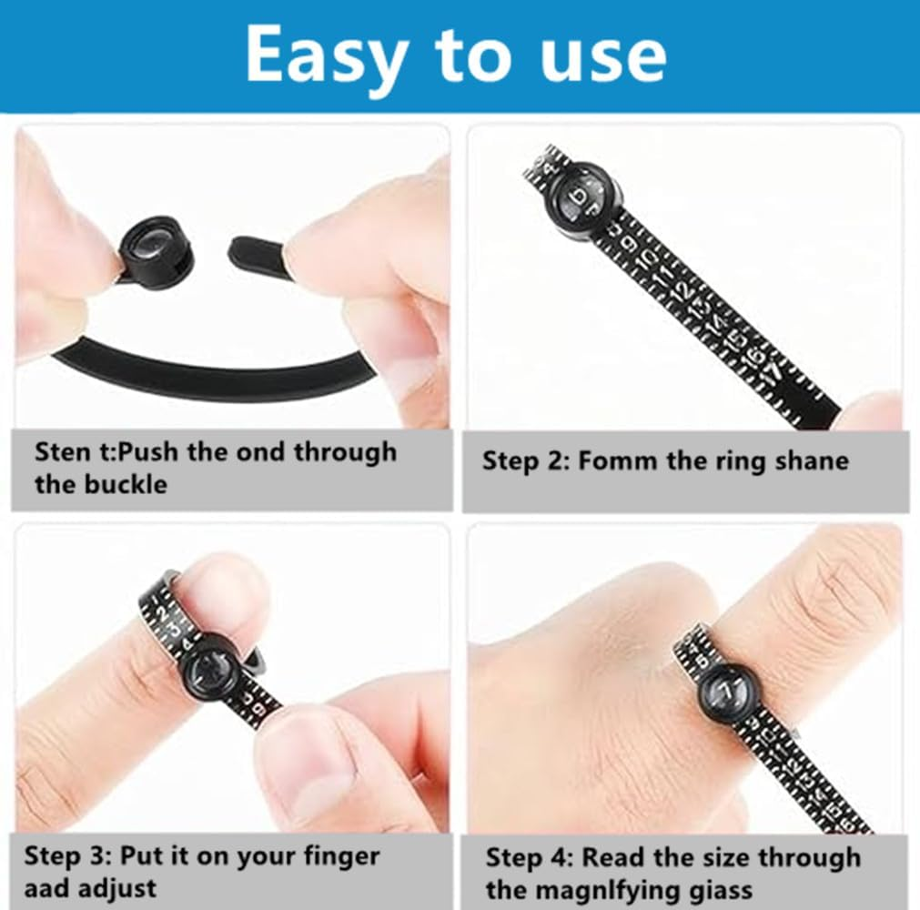 Ring Sizer Tool, Ring Size Measuring Tool with Plastic Ring Mandrel & Ring Sizer Guage, Four Size Ring Stick Jewelry Mandrel and Ring Gauge Finger Sizing for Jewelry Making image number 1
