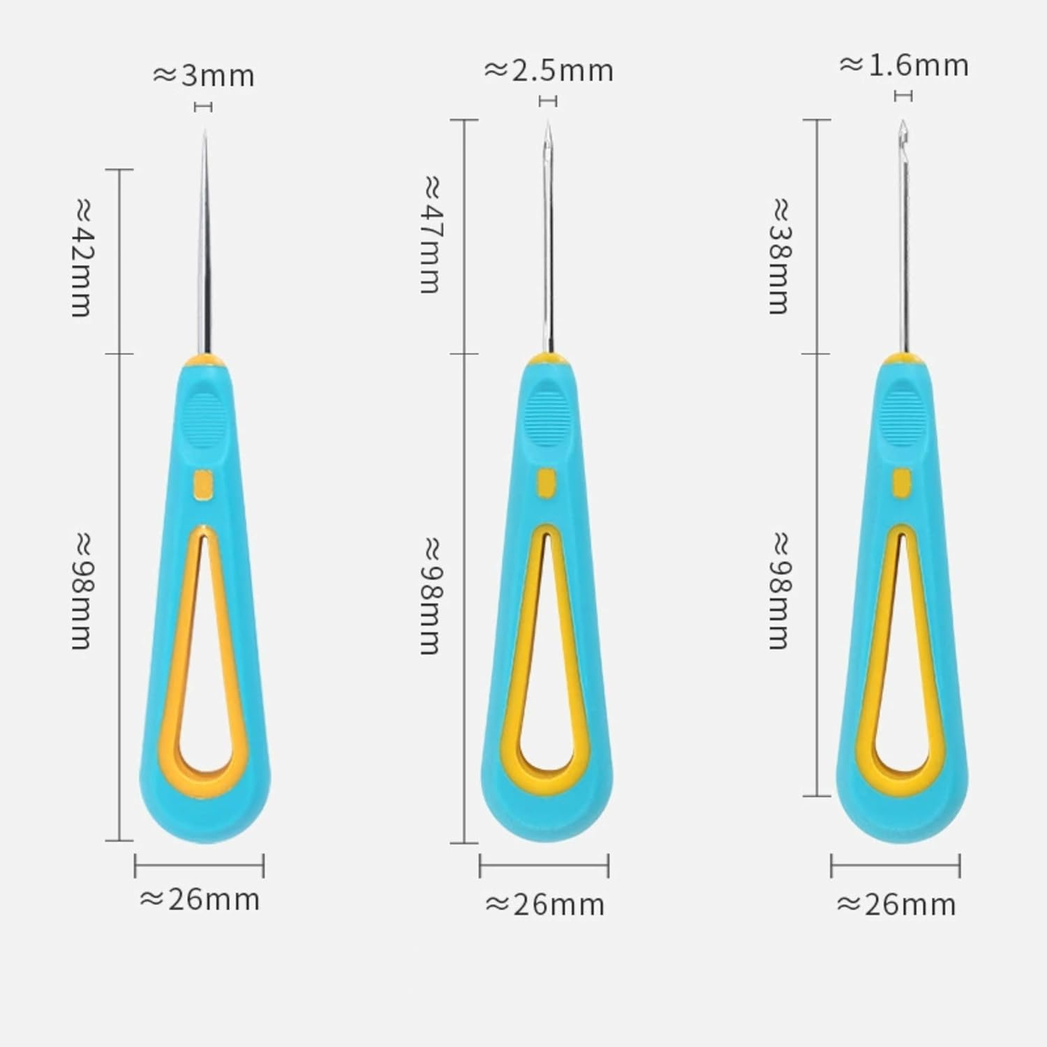 Hand Drills Punch Needle Candle Wick Tool, 3Pcs Hand Drills Punch Needle Candle Wick Tool,Candle Punch Needle Candle Wick Punch Tool,Round Hole Cone Hand Drills Needle Wick Tool for Candle Making image number 2