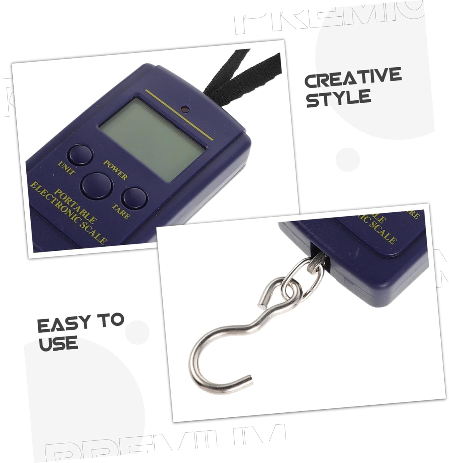 DECHOUS Portable Digital Hanging Scale with Blue Backlit LCD Display Precision Electronic Luggage and Postal Scale for Travel Fishing and Outdoor Use image number 3