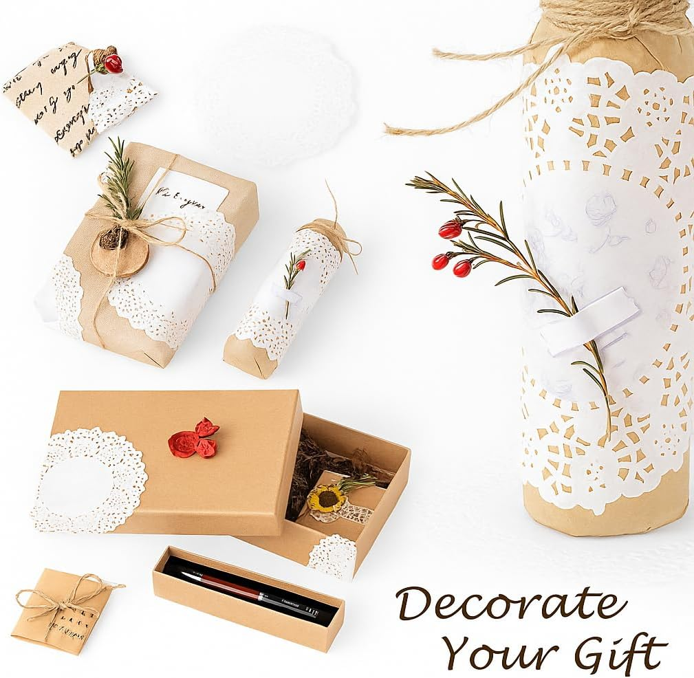 SYGELER 150 Pack White Paper Doilies,Lace Paper Placemat for Cake, Food, Dessert -Elegant， Disposable Lace Paper Doilies for Any Occasion(16.5Cm, 21.6Cm, 26.7Cm) image number 1