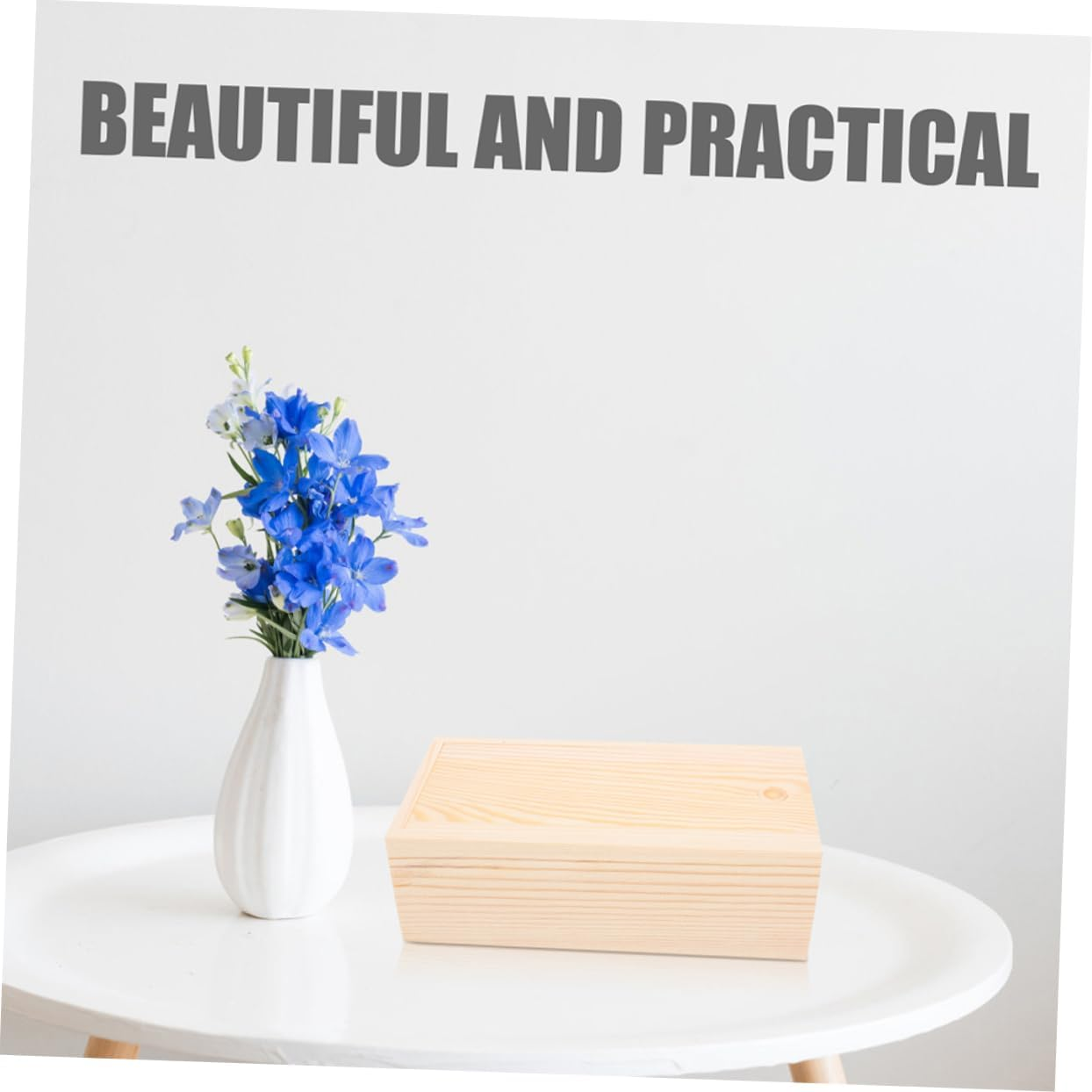 Gogogmee 2Pcs Wooden Pine Storage Box Slide Lid Unfinished Wood Box for Craft Hobbies Bead Organizer Small DIY Craft Desktop image number 5