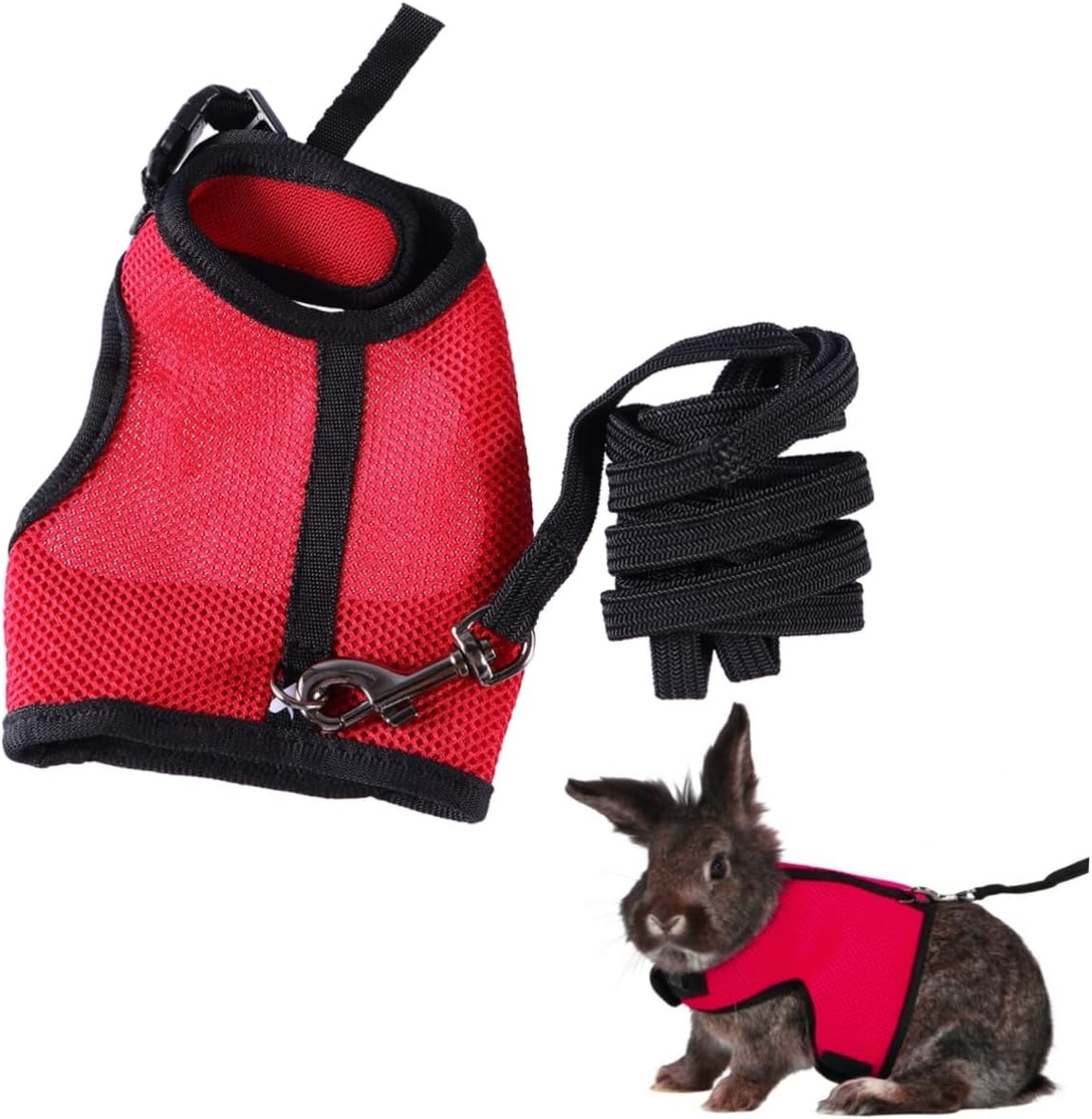 Toddmomy Chihuahua Harness Long Leash Rabbit Harness for Small Pets Comfortable Breathable Quick to Fit image number 2