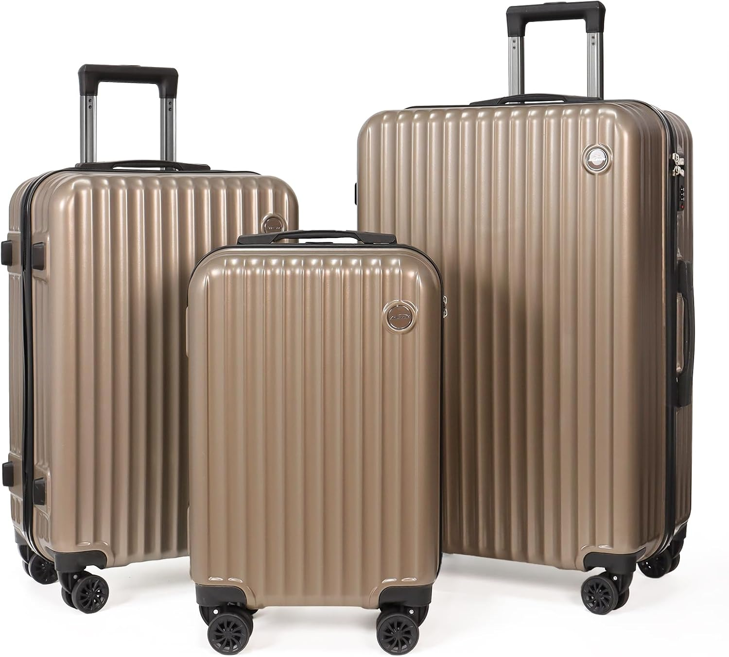 Aklsvion Hardside Luggage Set 3 Piece (20/24/28 Inch),Abs+Pc Spinner Suitcases with Double Wheels,Lightweight Travel Luggage (Mint Green, 3 Piece Set)